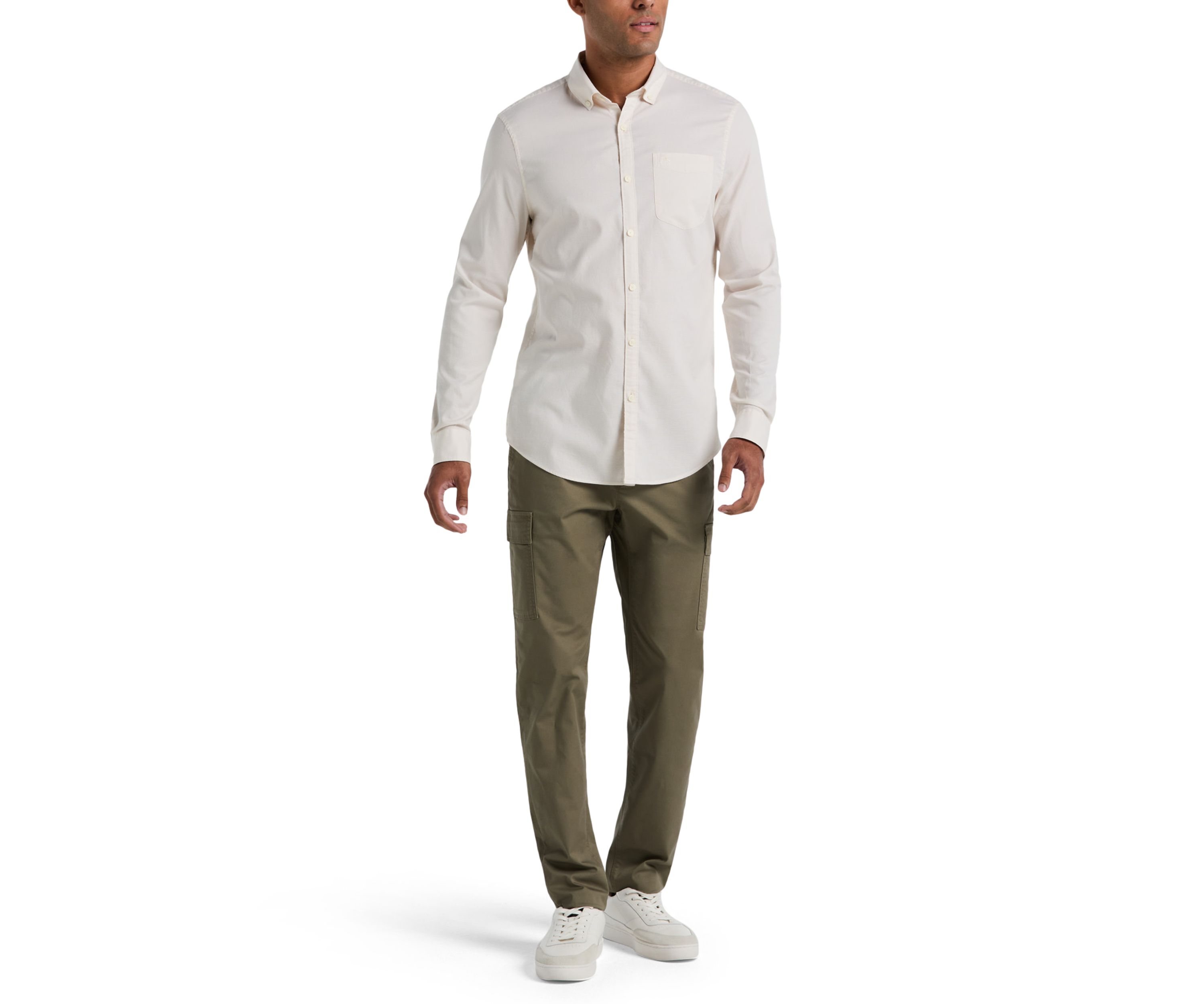 Cotton Dobby Print Long Sleeve Shirt