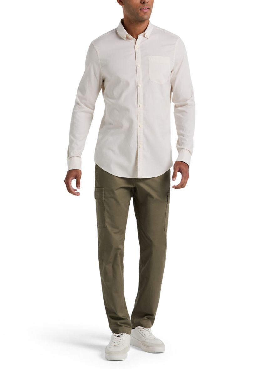 Cotton Dobby Print Long Sleeve Shirt
