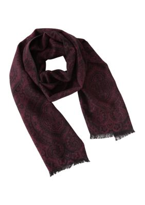 BOSS - Square scarf in modal and wool with signature jacquard