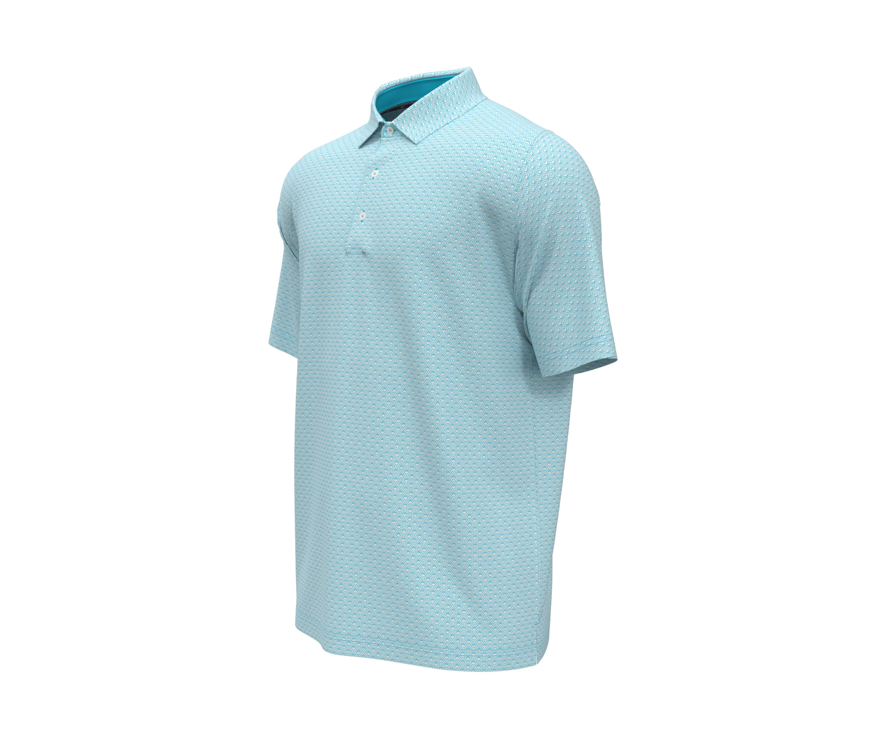 Mens Trademark Golf Print Golf Polo Shirt