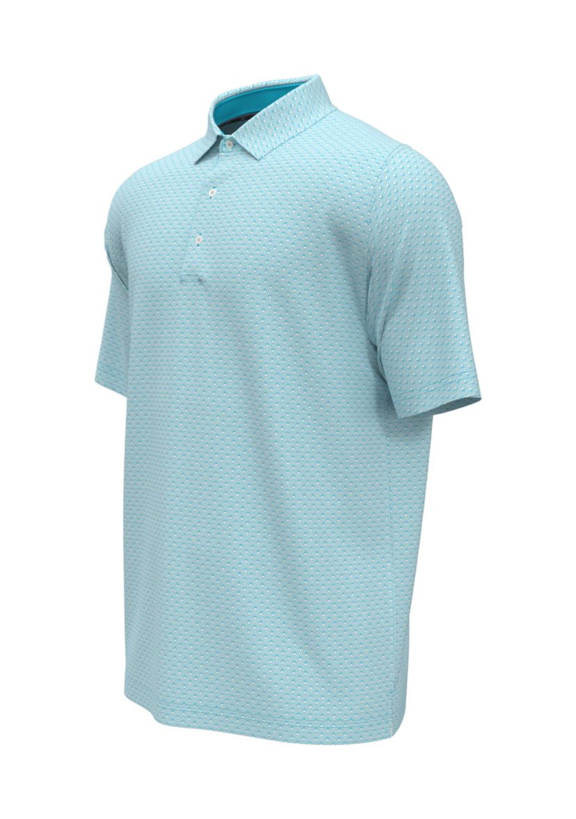 Mens Trademark Golf Print Golf Polo Shirt