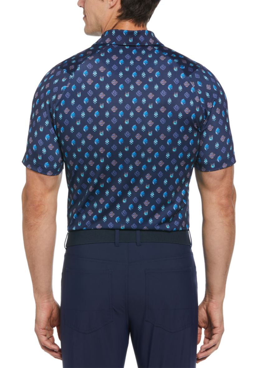 Big & Tall Negroni Print Short Sleeve Golf Polo Shirt
