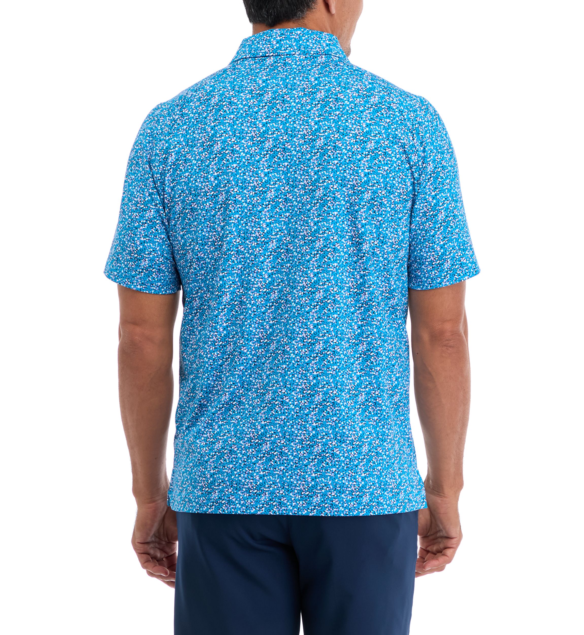 Big & Tall Confetti Hex Printed Polo Shirt