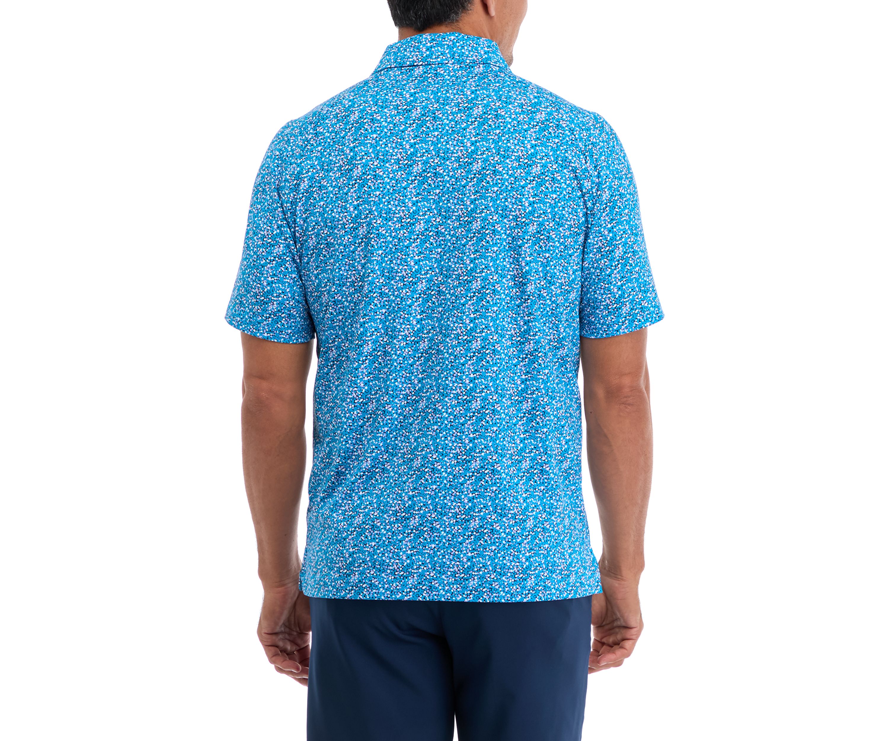 Big & Tall Confetti Hex Printed Polo Shirt