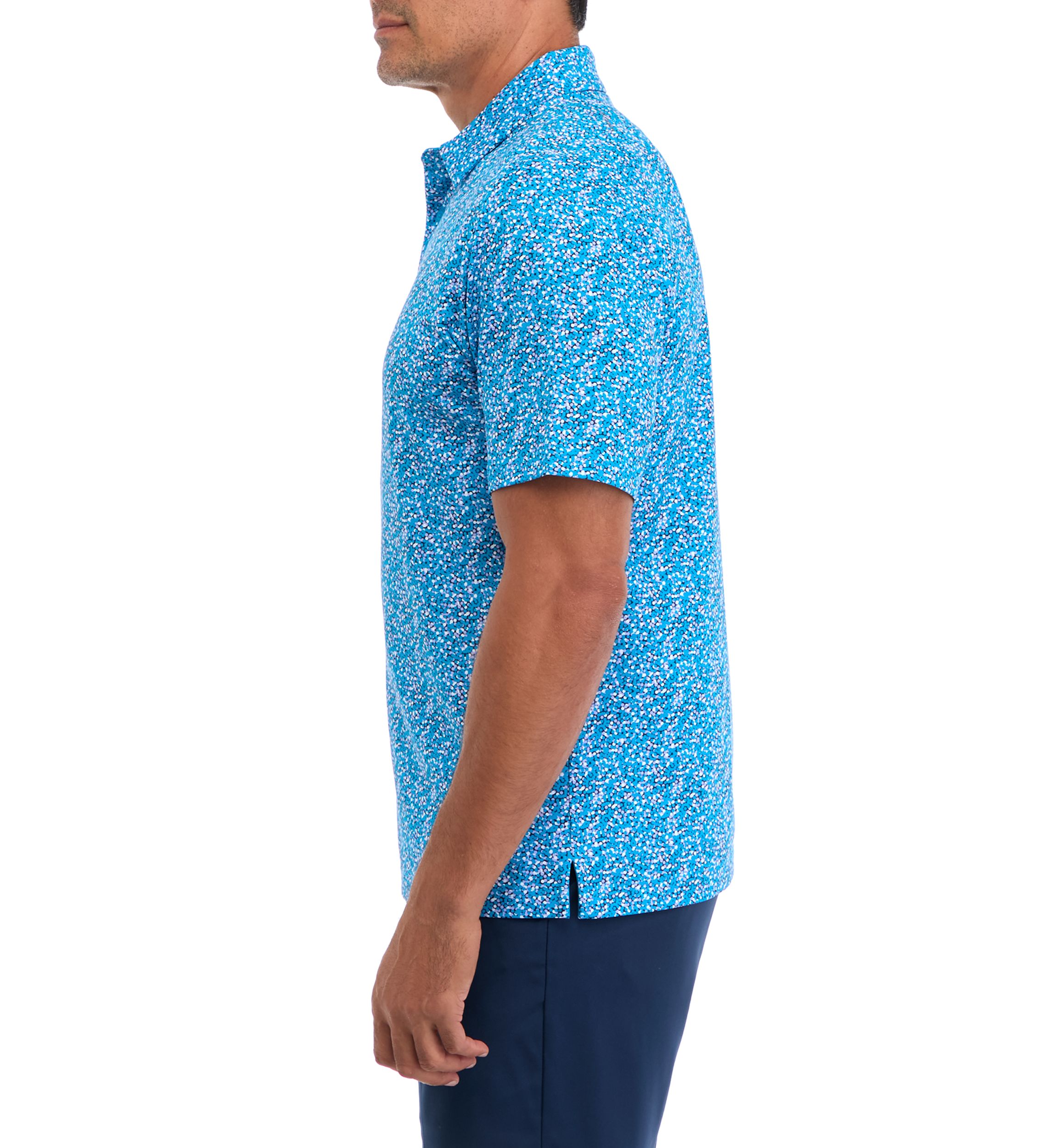 Big & Tall Confetti Hex Printed Polo Shirt