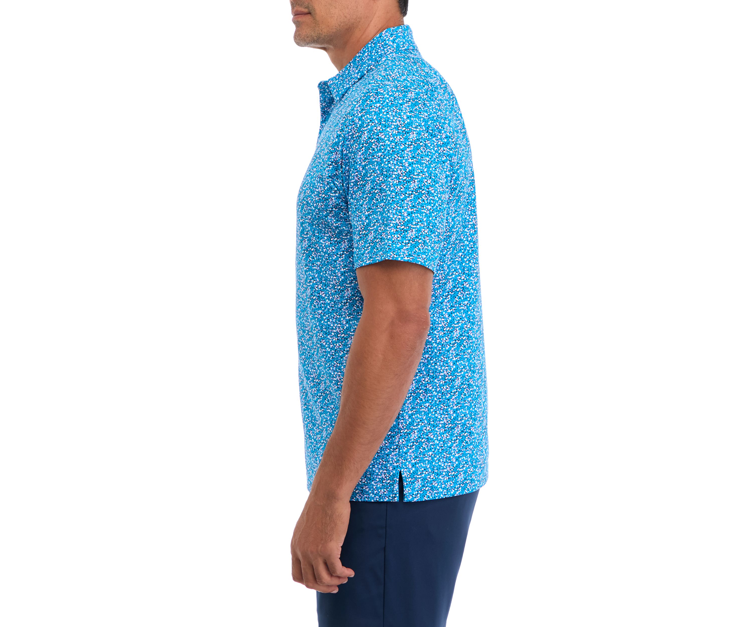 Big & Tall Confetti Hex Printed Polo Shirt