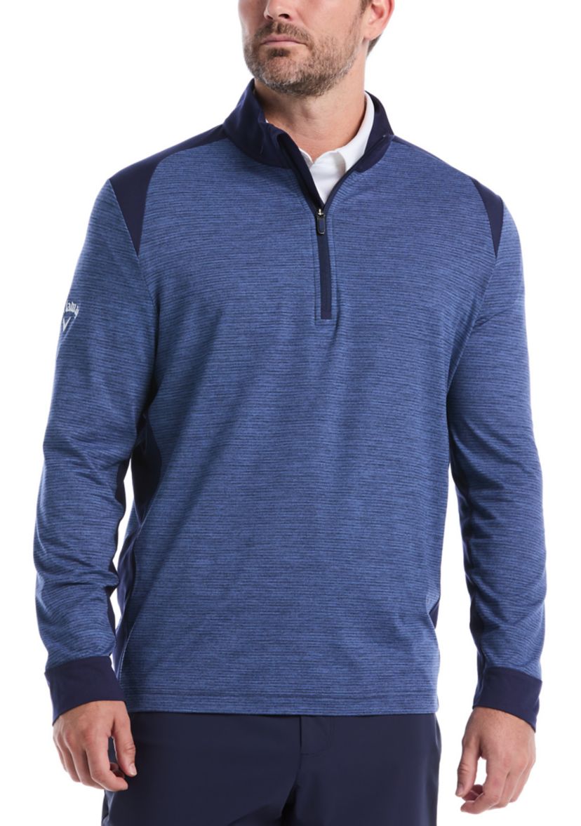 Long Sleeve Soft Touch Blocked 1/4 Zip Pullover