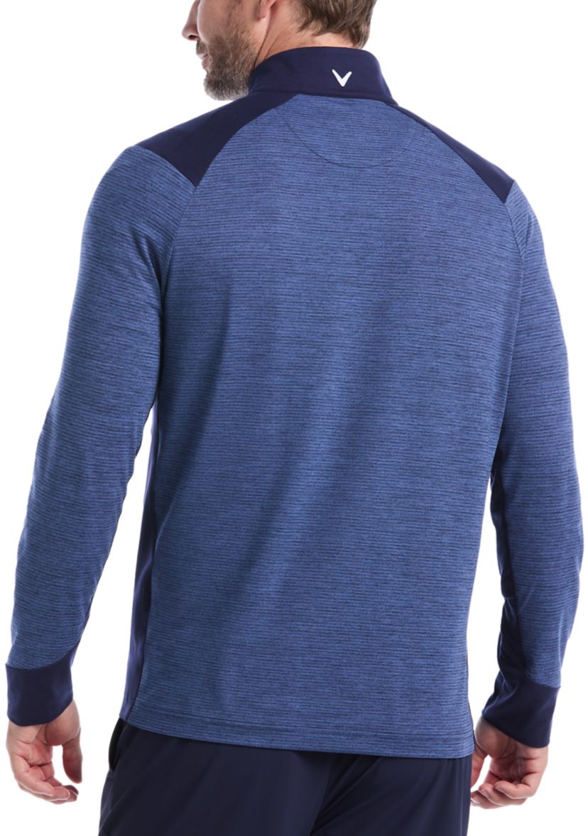 Long Sleeve Soft Touch Blocked 1/4 Zip Pullover