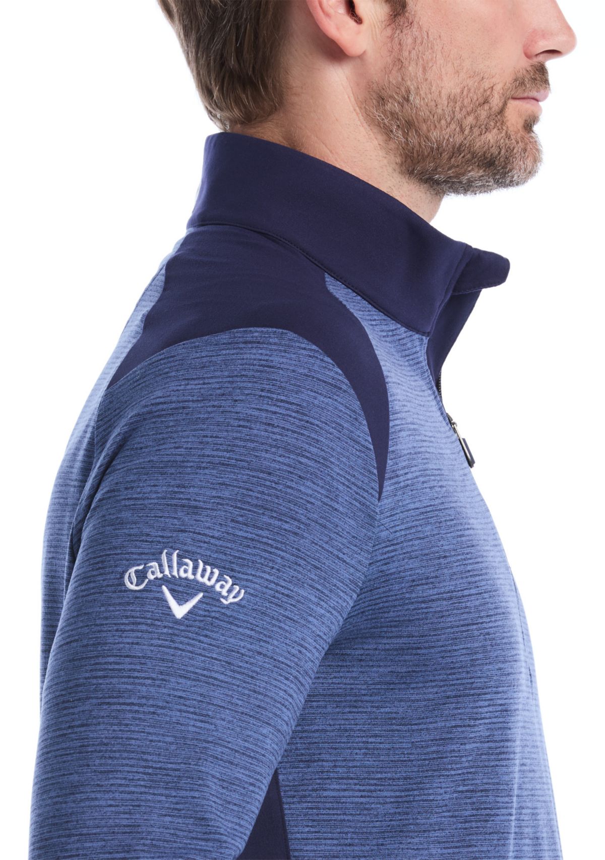 Long Sleeve Soft Touch Blocked 1/4 Zip Pullover