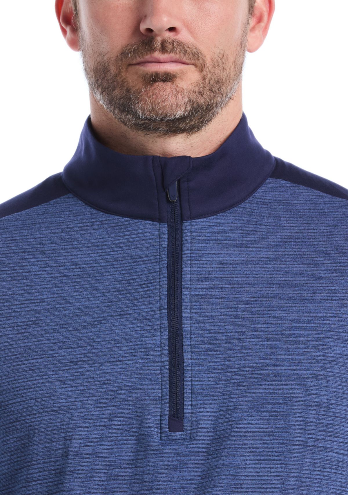 Long Sleeve Soft Touch Blocked 1/4 Zip Pullover