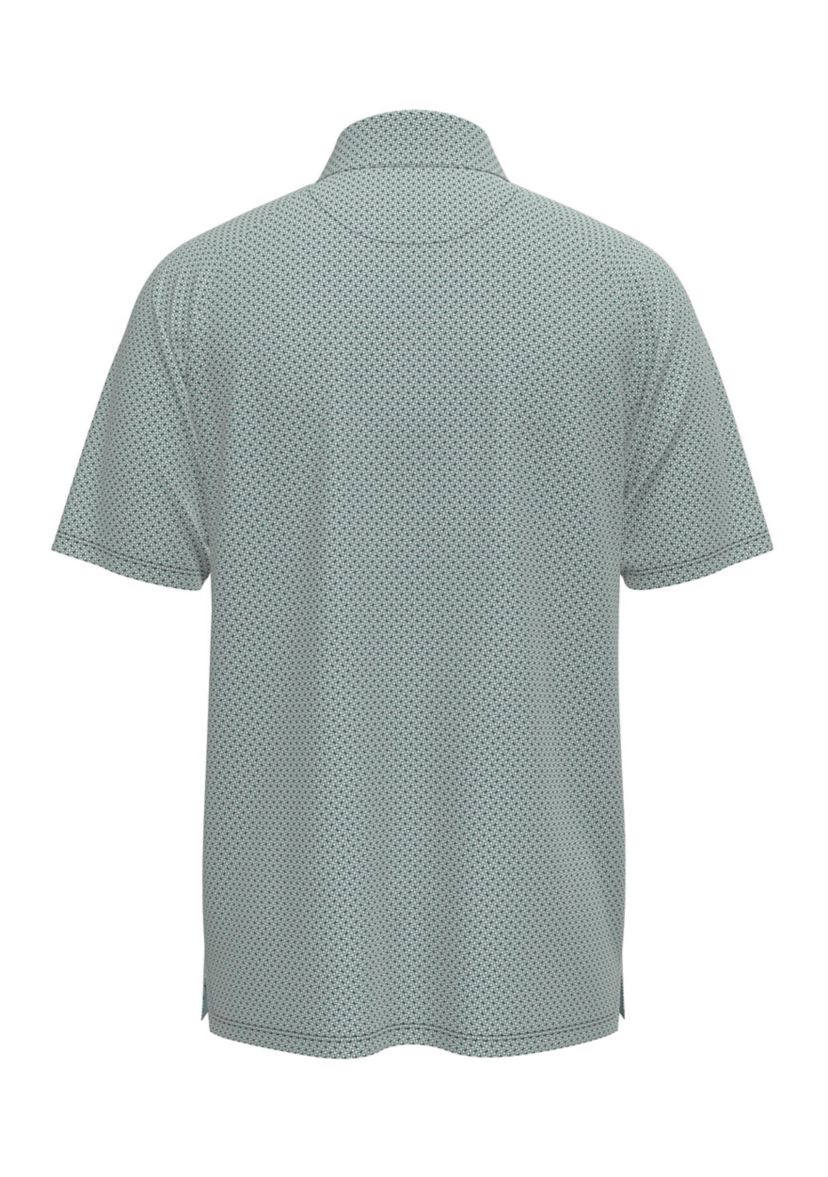 Mens Textured Chevron Print Polo Shirt
