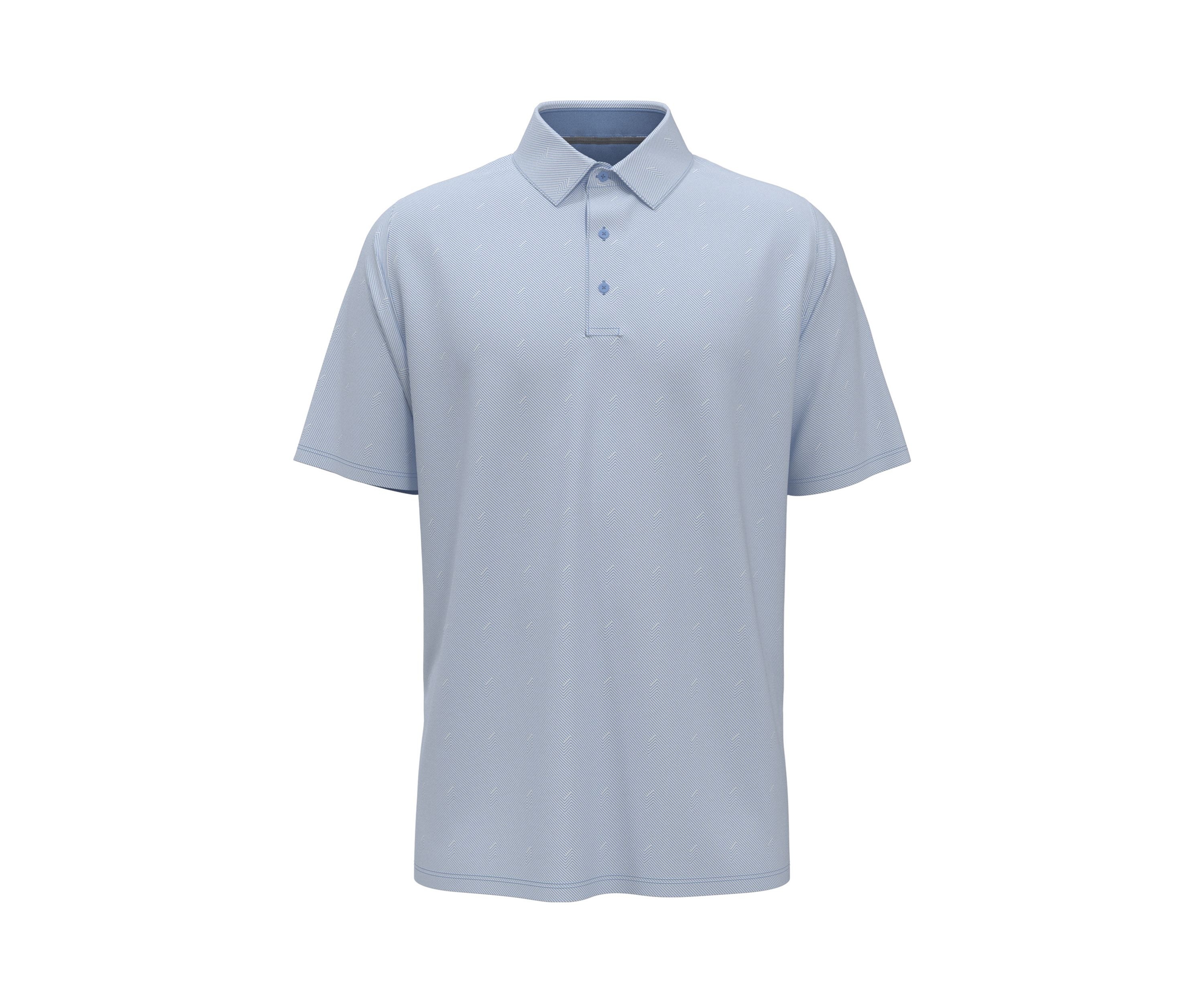Mens Chevron Twill Jacquard Polo Shirt