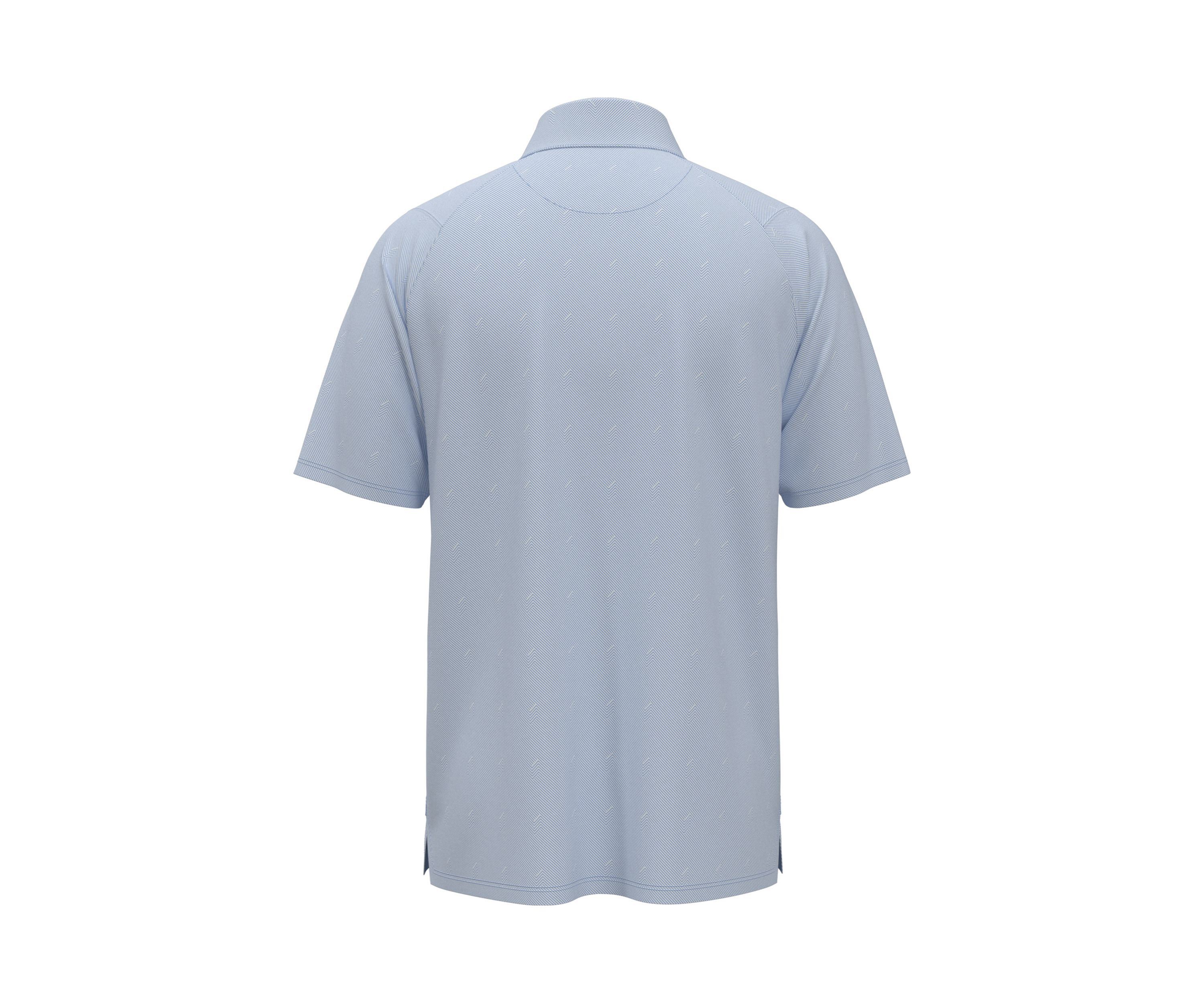 Mens Chevron Twill Jacquard Polo Shirt