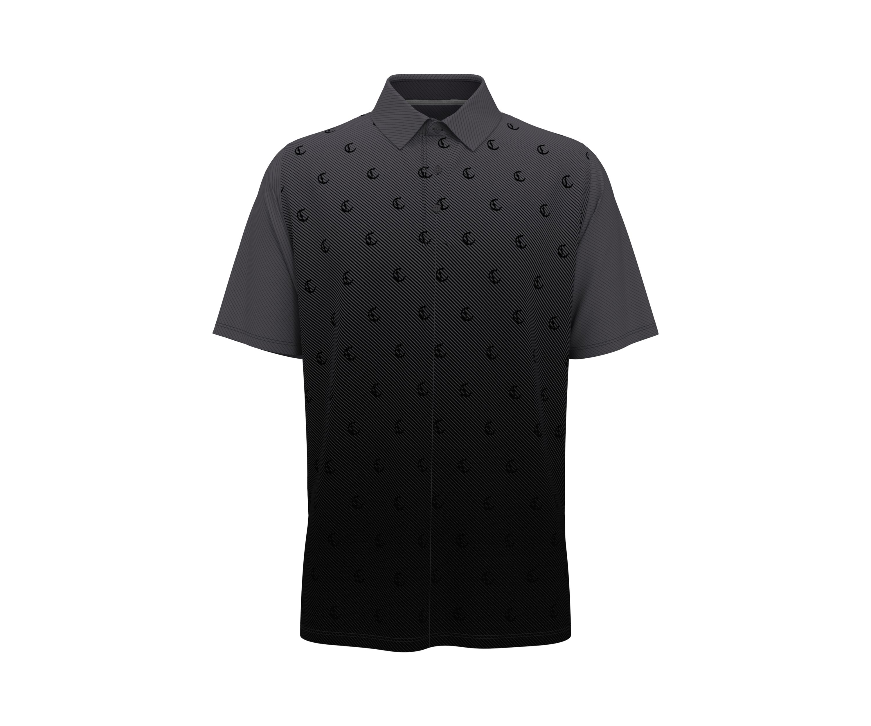 Mens Engineered Twill Printed Polo Shirt