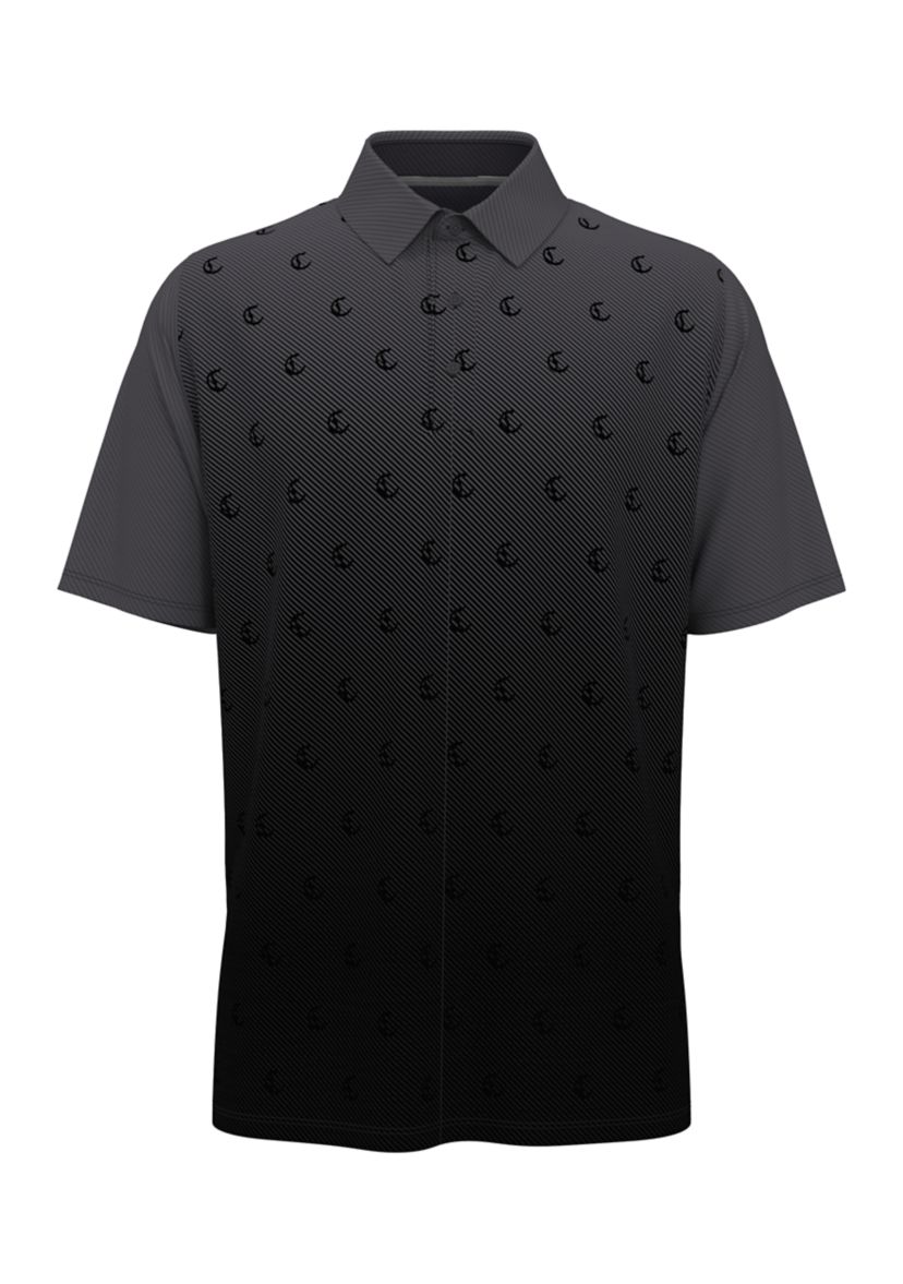 Mens Engineered Twill Printed Polo Shirt