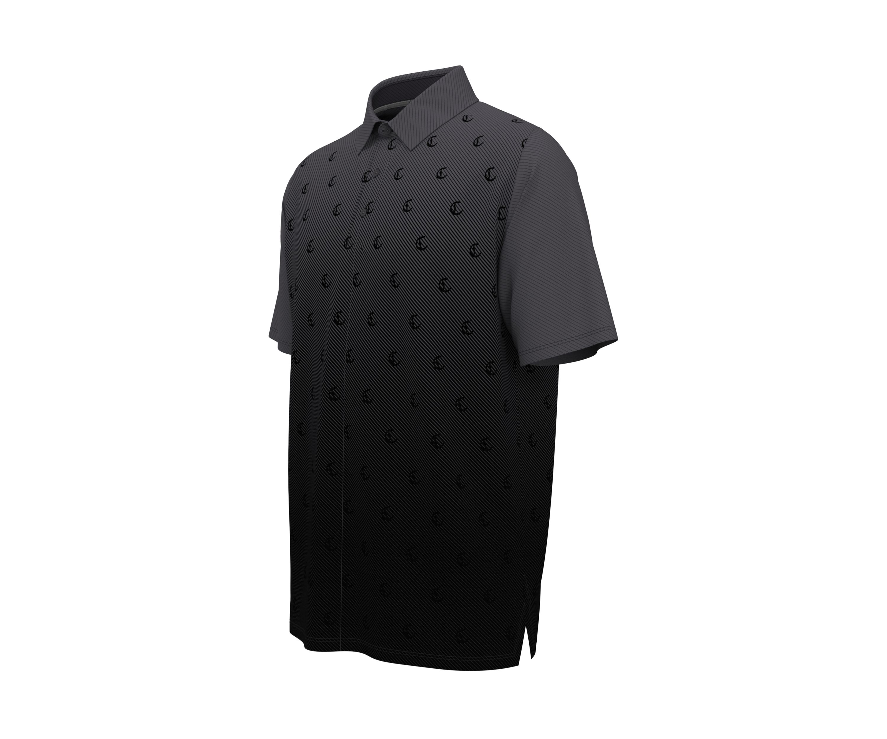Mens Engineered Twill Printed Polo Shirt