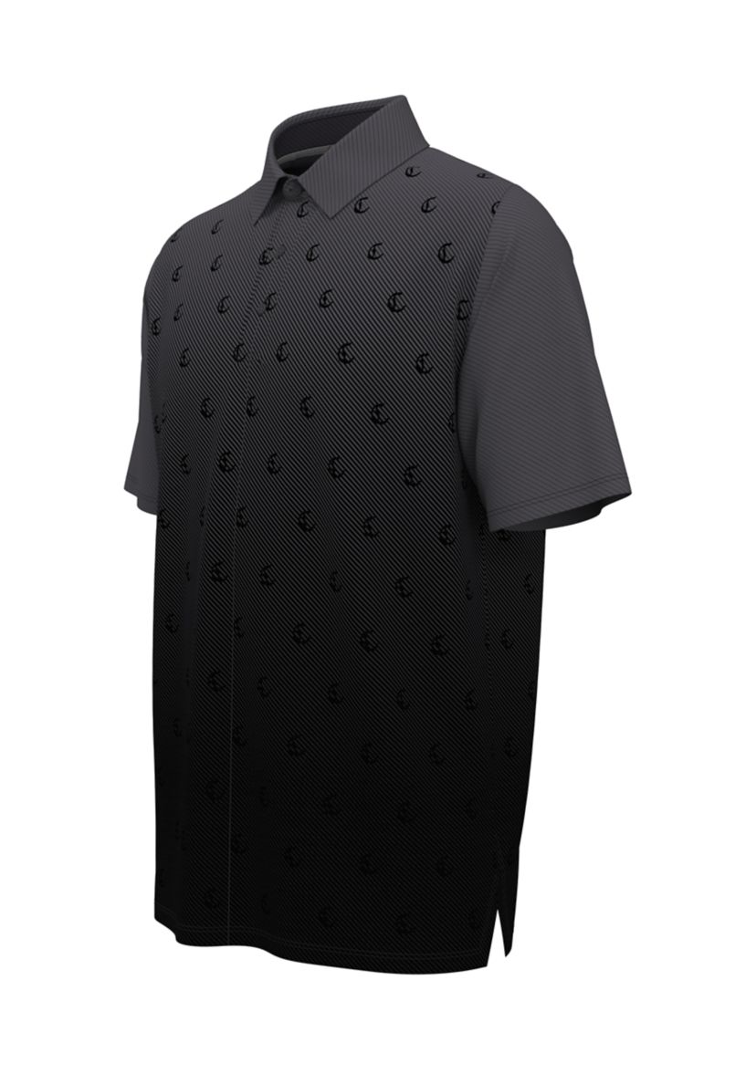 Mens Engineered Twill Printed Polo Shirt