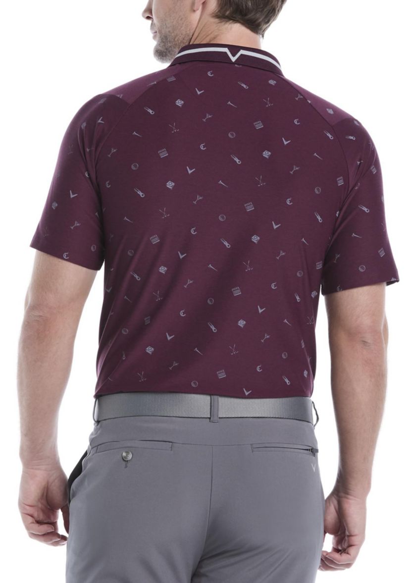 Mens Memento Print Polo Shirt