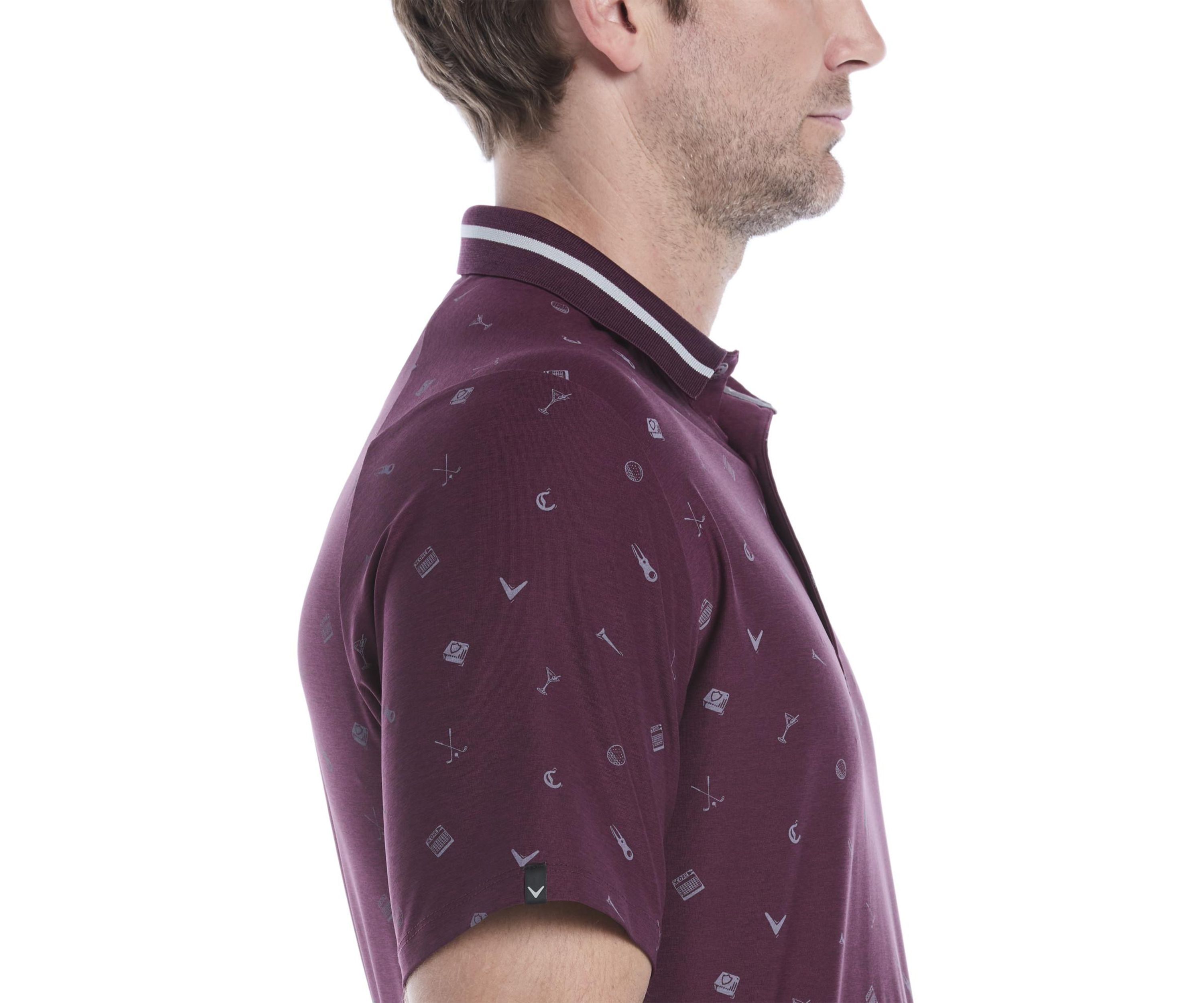 Mens Memento Print Polo Shirt