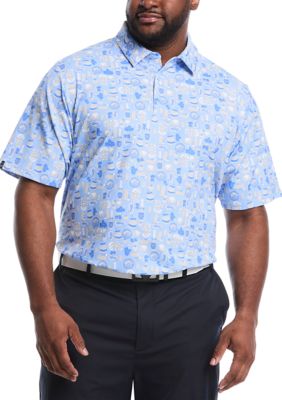 Callaway Golf Men's Big & Tall Celebration Feast Short Sleeve Golf Polo Shirt, XL Tall