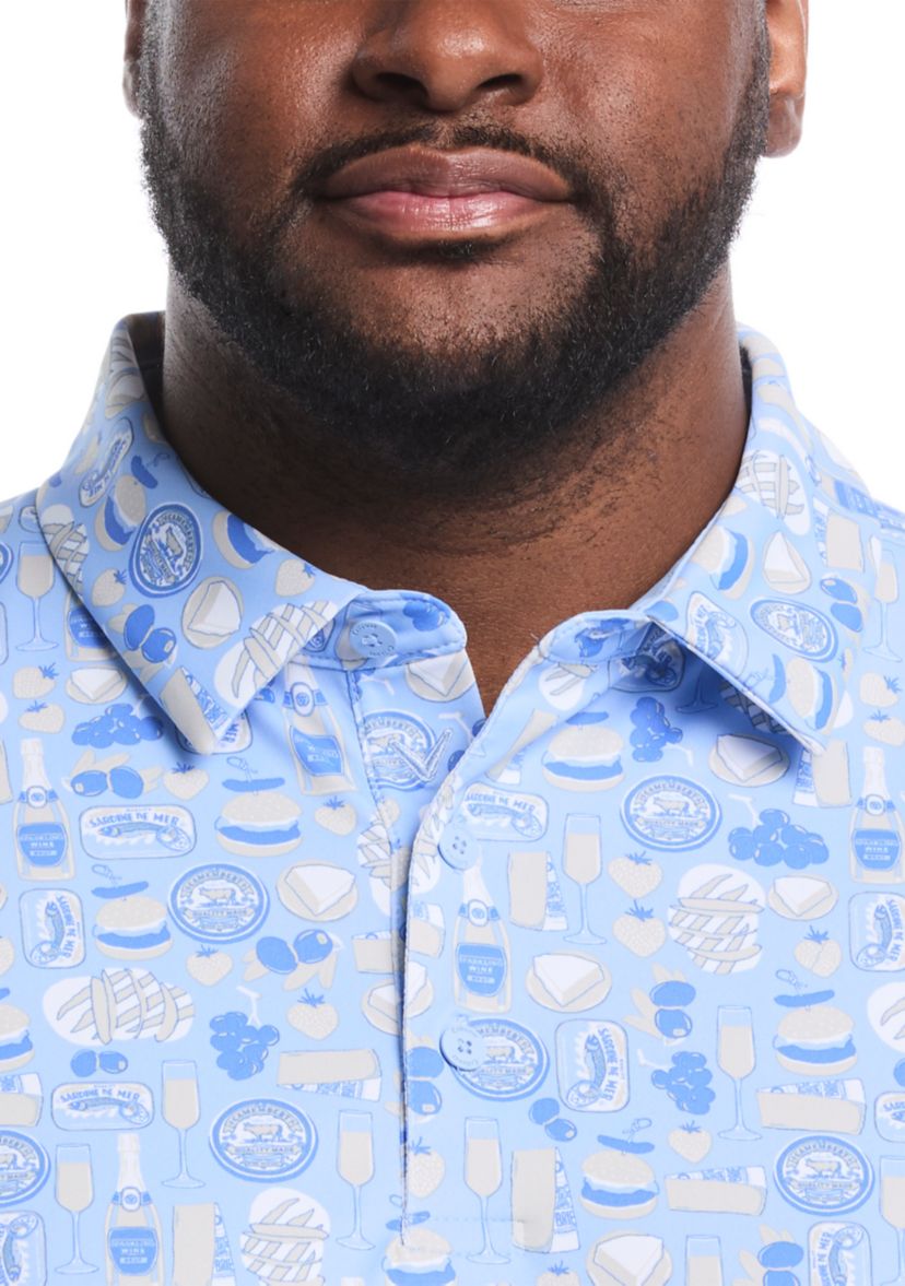 Big & Tall Celebration Feast Short Sleeve Golf Polo Shirt