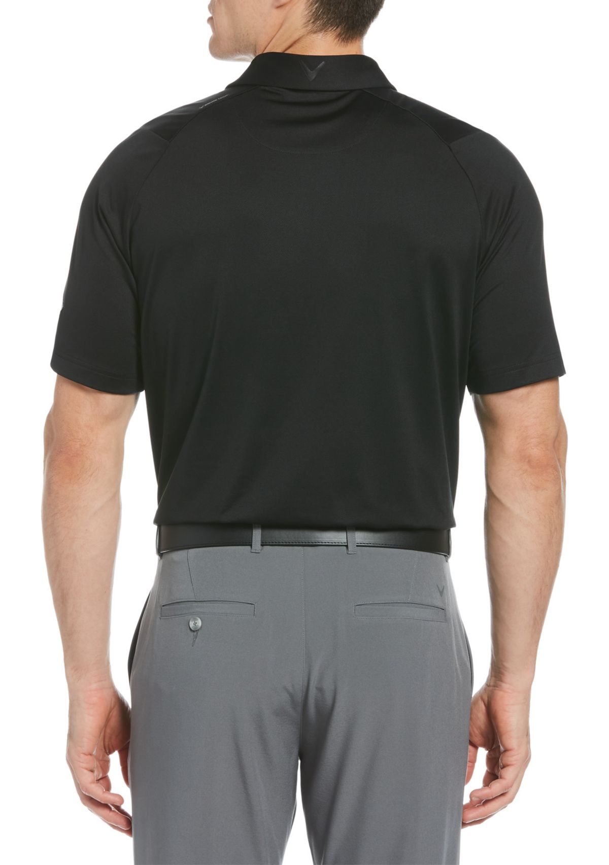 Mens Solid Swing Tech Short Sleeve Golf Polo Shirt