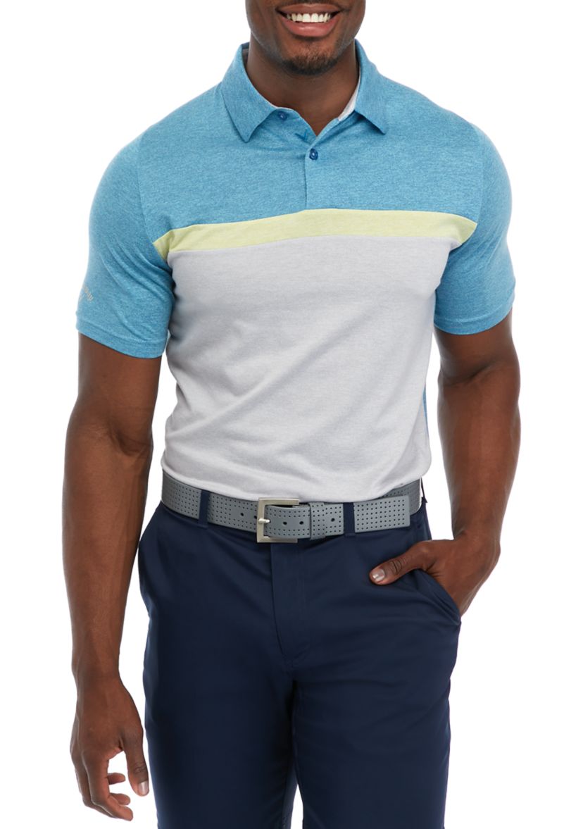 Soft Touch Color Block Short Sleeve Golf Polo Shirt