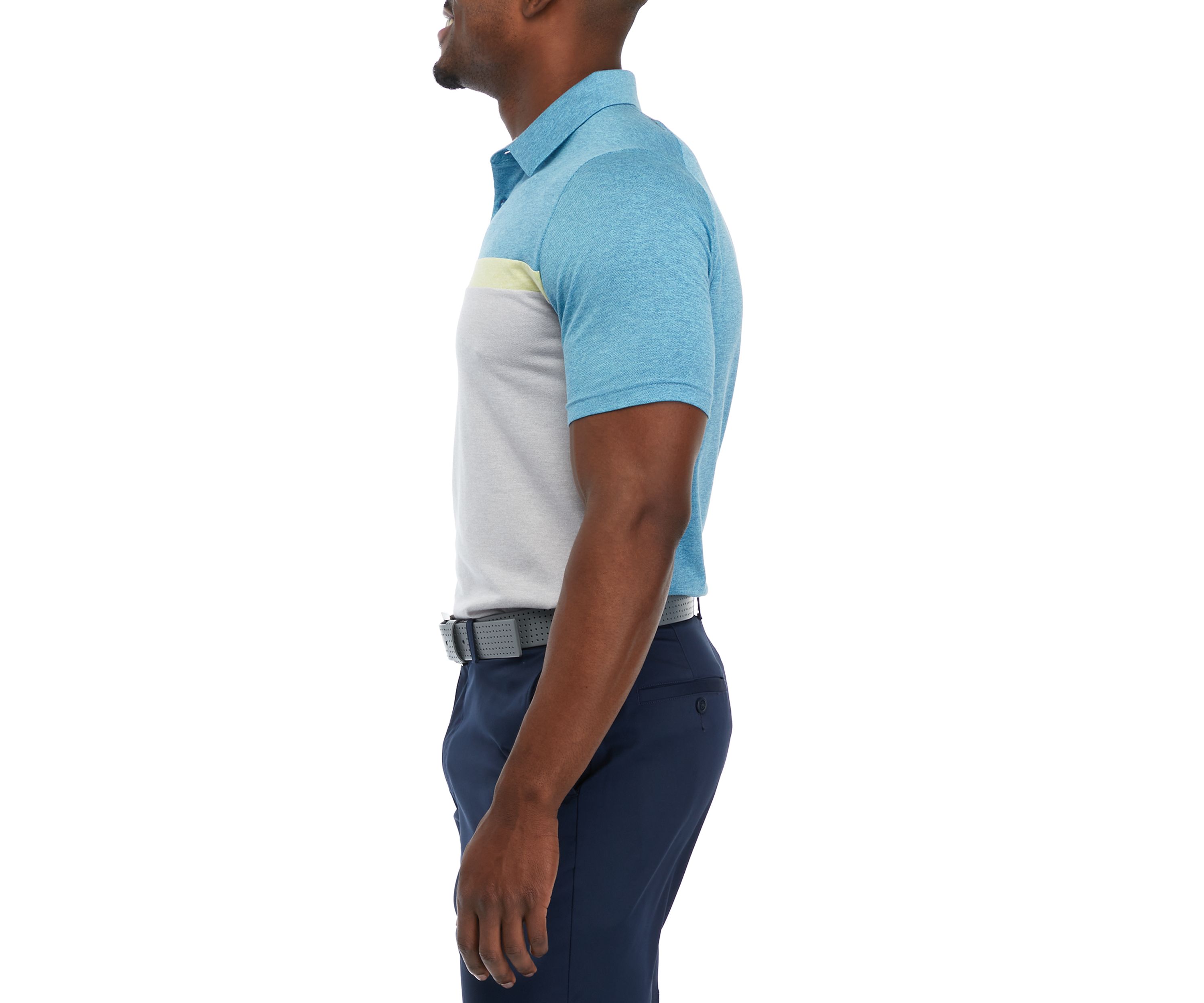 Soft Touch Color Block Short Sleeve Golf Polo Shirt