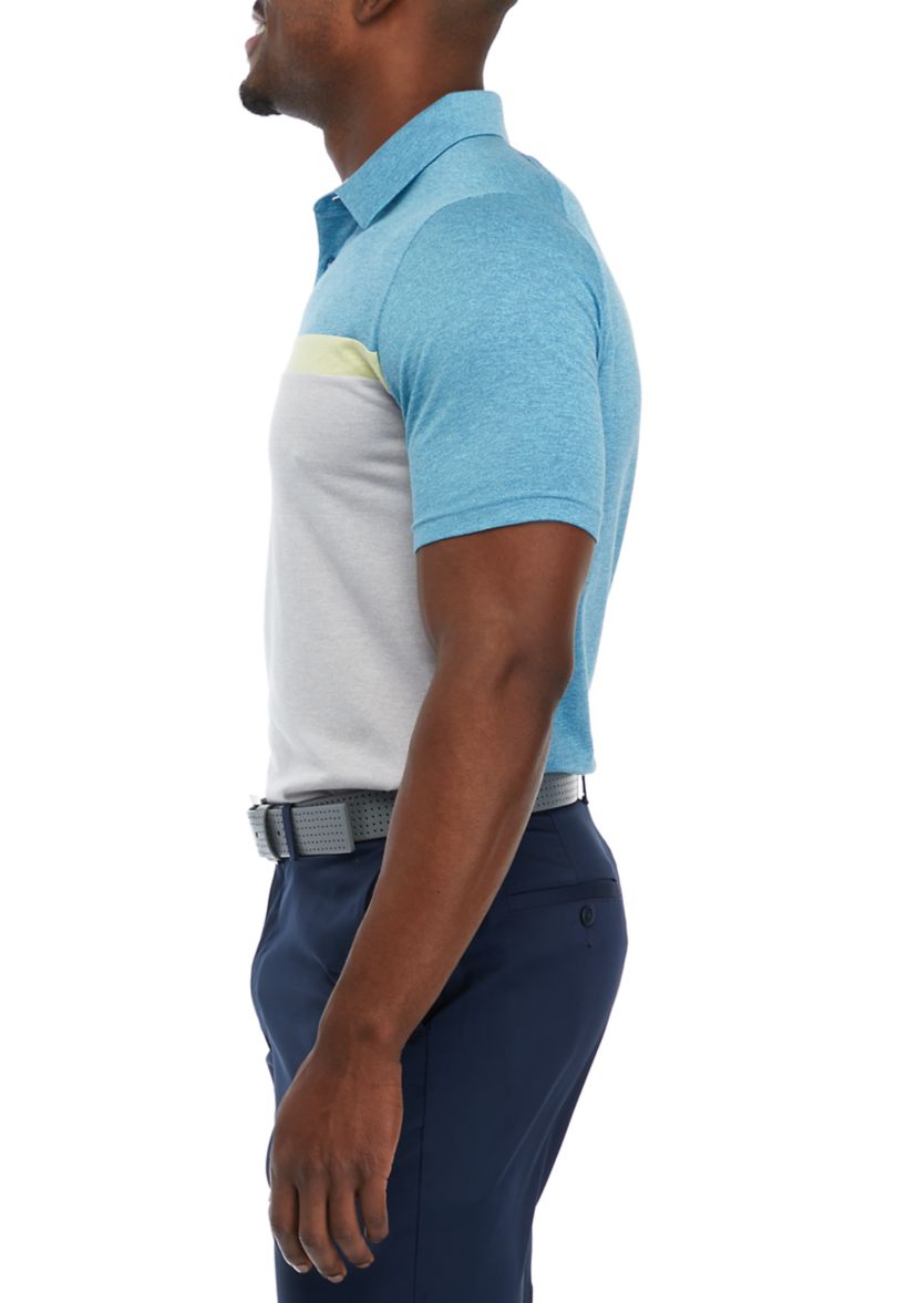 Soft Touch Color Block Short Sleeve Golf Polo Shirt