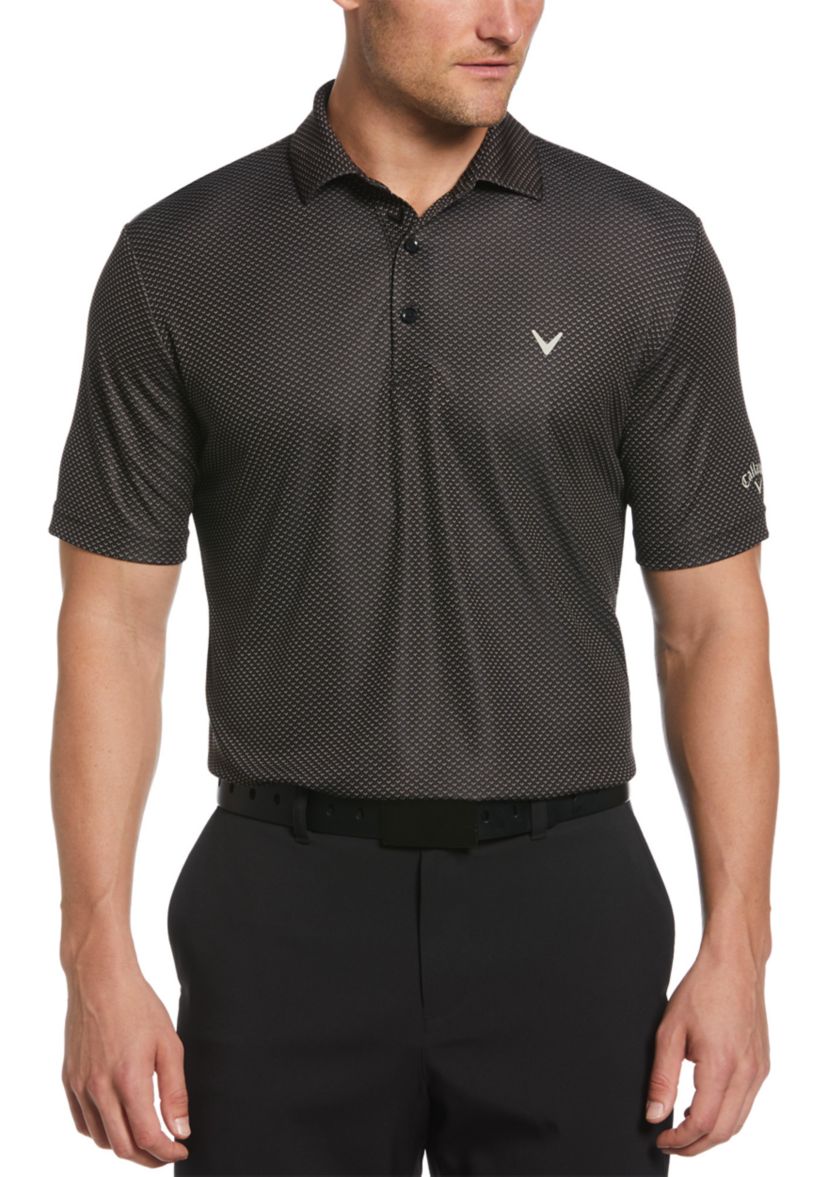 Mens Pro Spin Chevron Jacquard Golf Polo Shirt