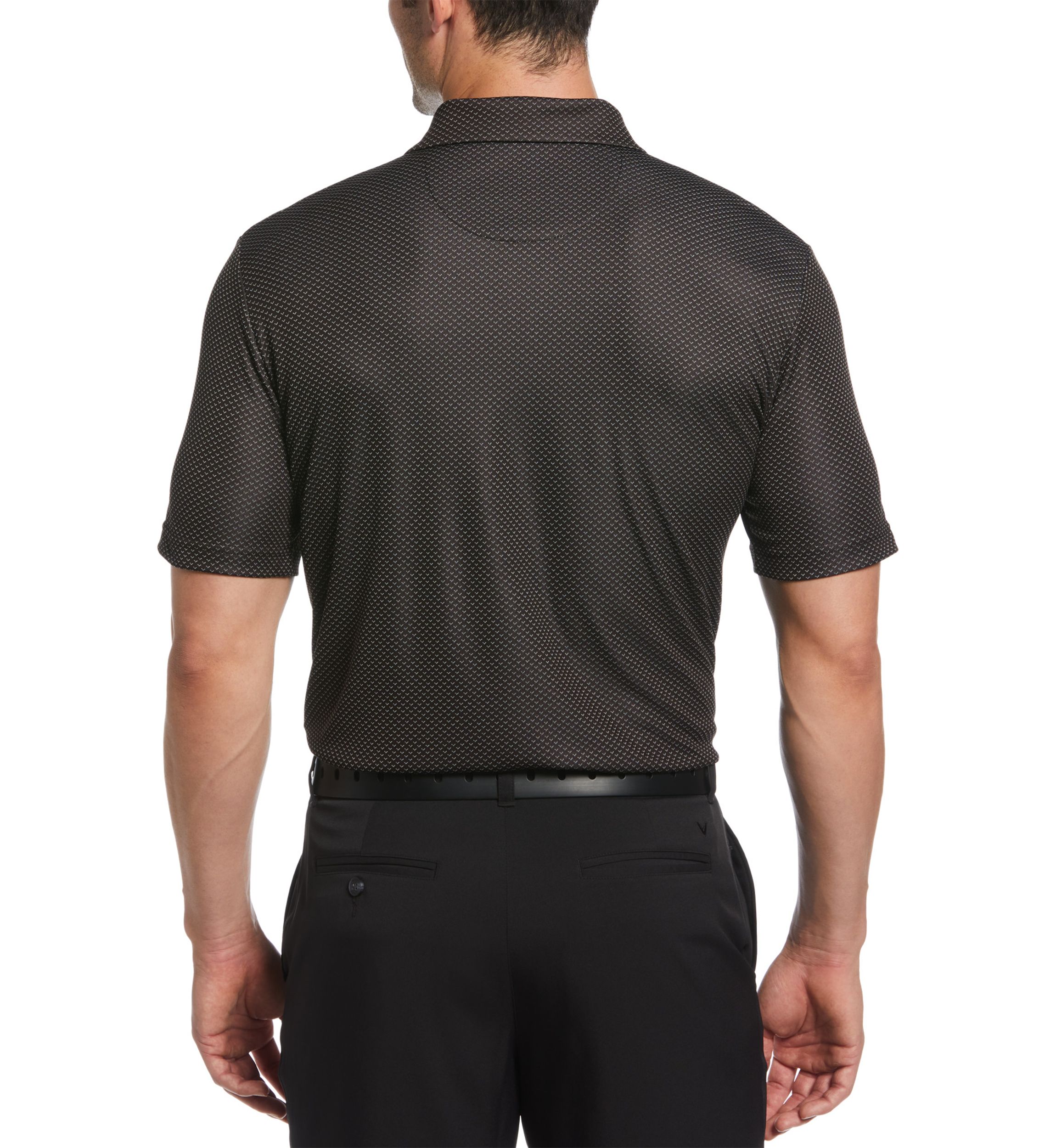 Mens Pro Spin Chevron Jacquard Golf Polo Shirt