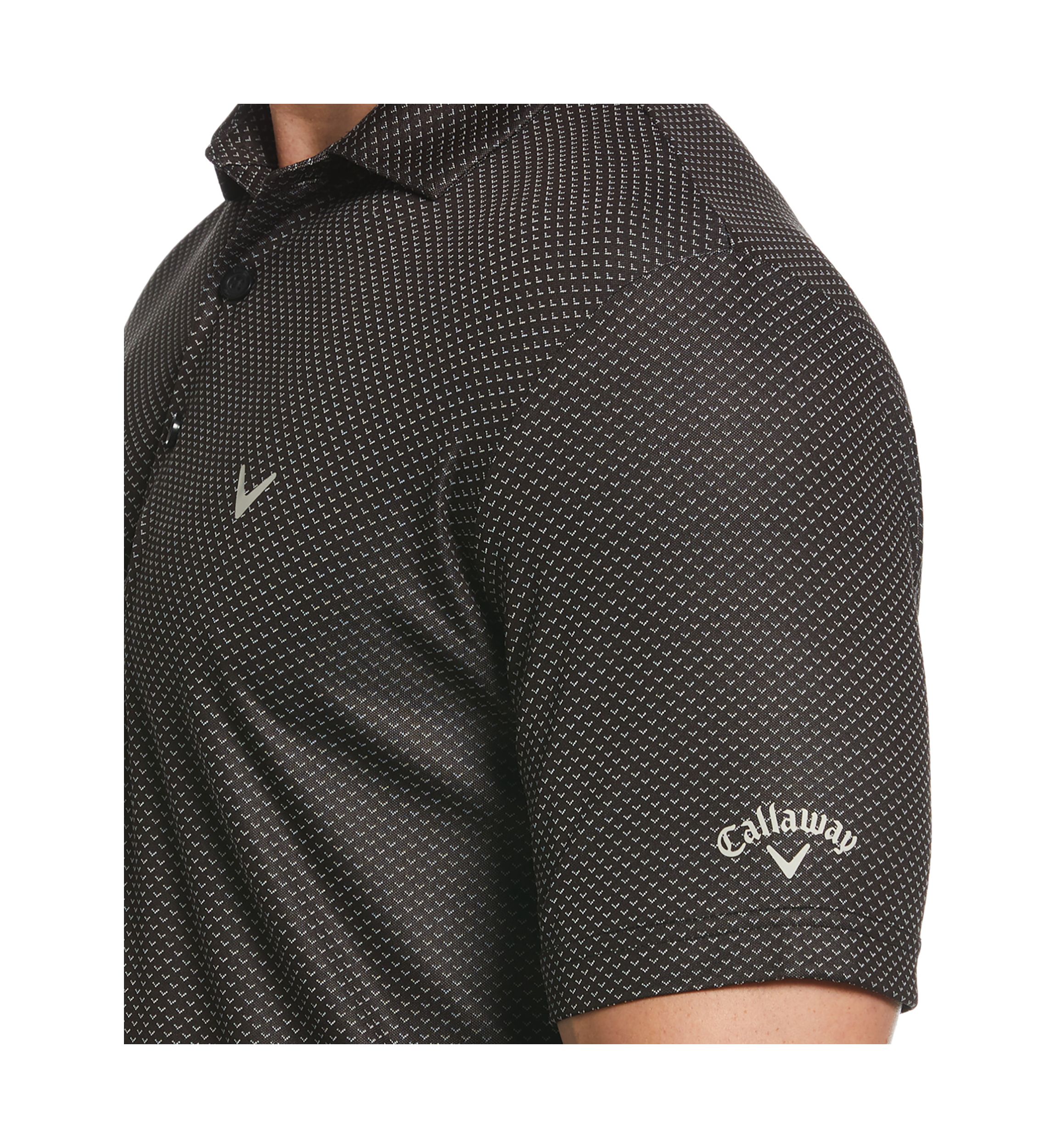 Mens Pro Spin Chevron Jacquard Golf Polo Shirt