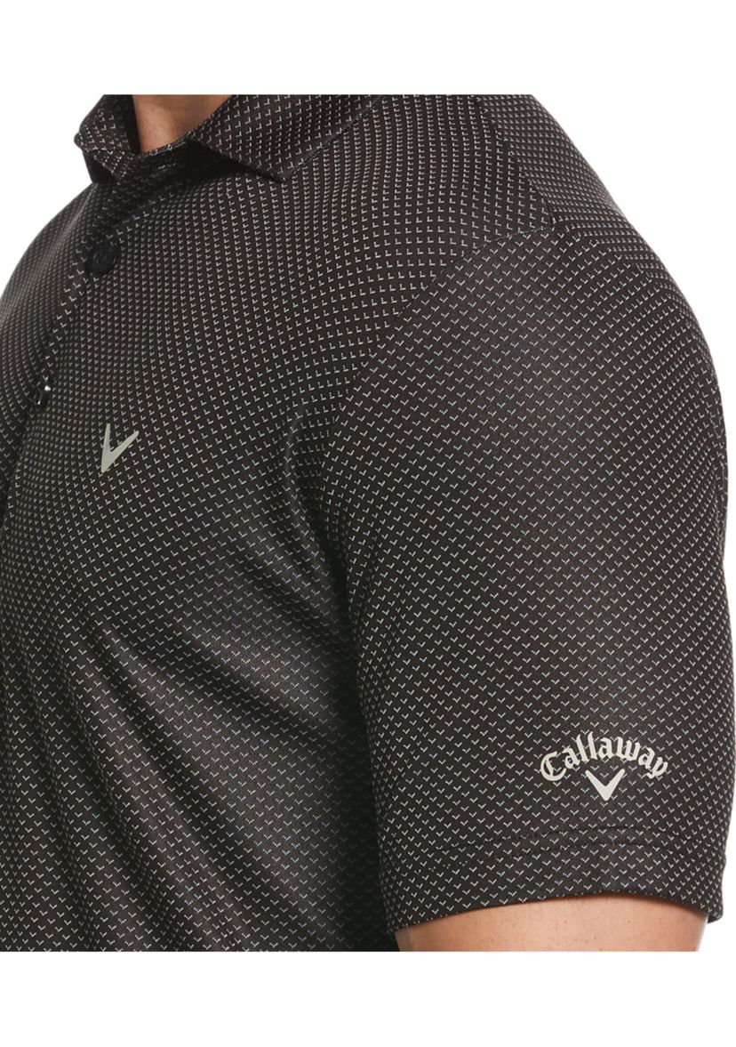 Mens Pro Spin Chevron Jacquard Golf Polo Shirt