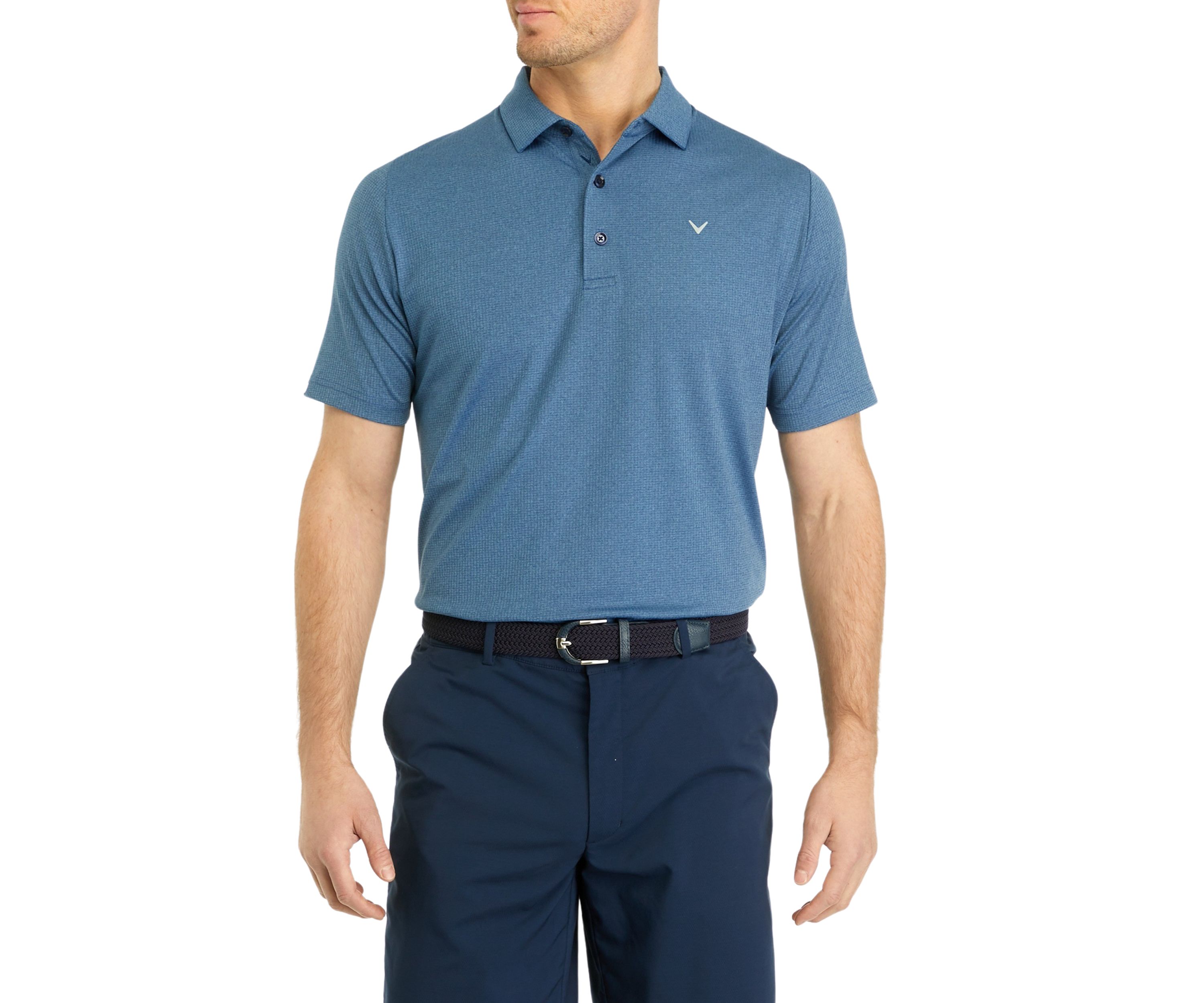 Mens Ventilated Classic Jacquard Polo Shirt