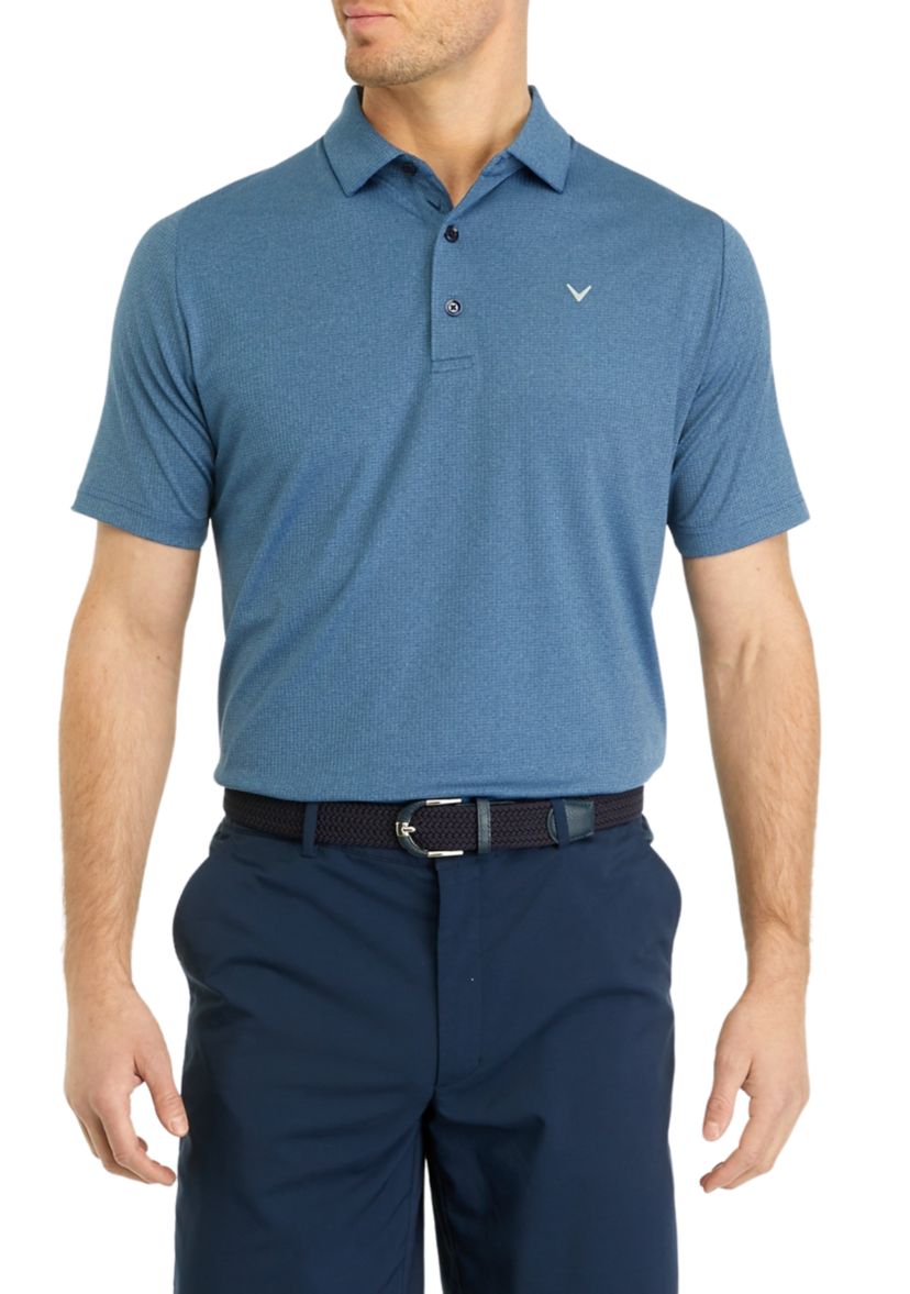 Mens Ventilated Classic Jacquard Polo Shirt