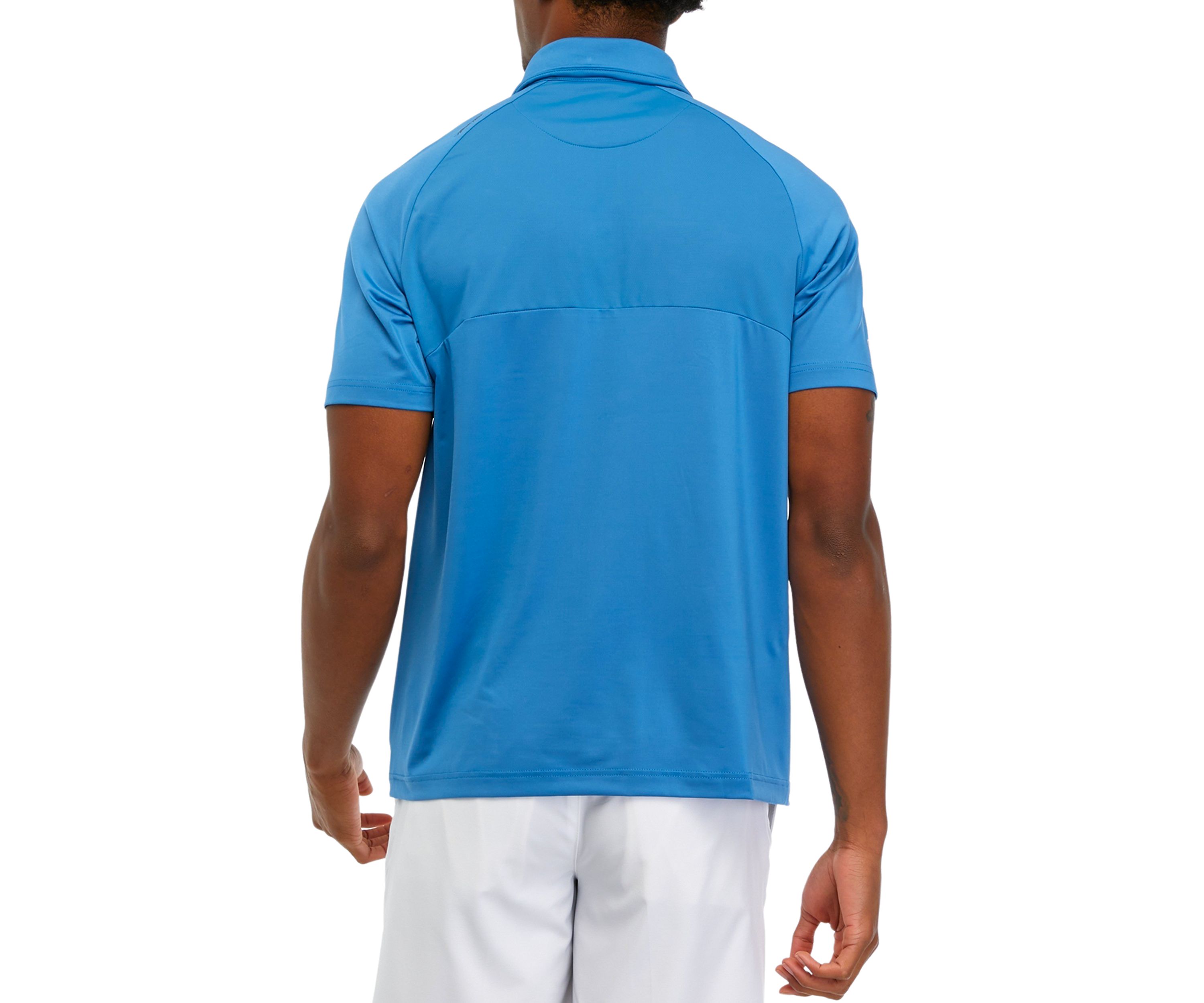 Mens Color Block Stripe Tape Detail Polo Shirt