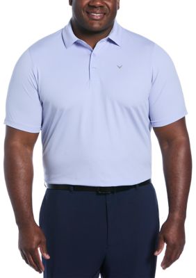 Callaway Golf Men's Big & Tall Ventilated Heather Jacquard Golf Polo Shirt, 3XL Tall