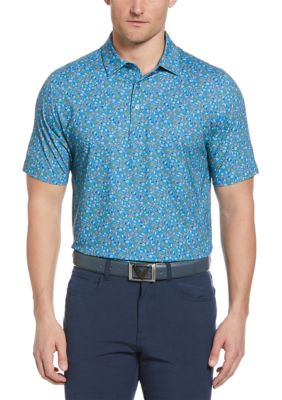 Callaway Golf Men's Big & Tall Micro Tropical Golf Print Short Sleeve Golf Polo Shirt