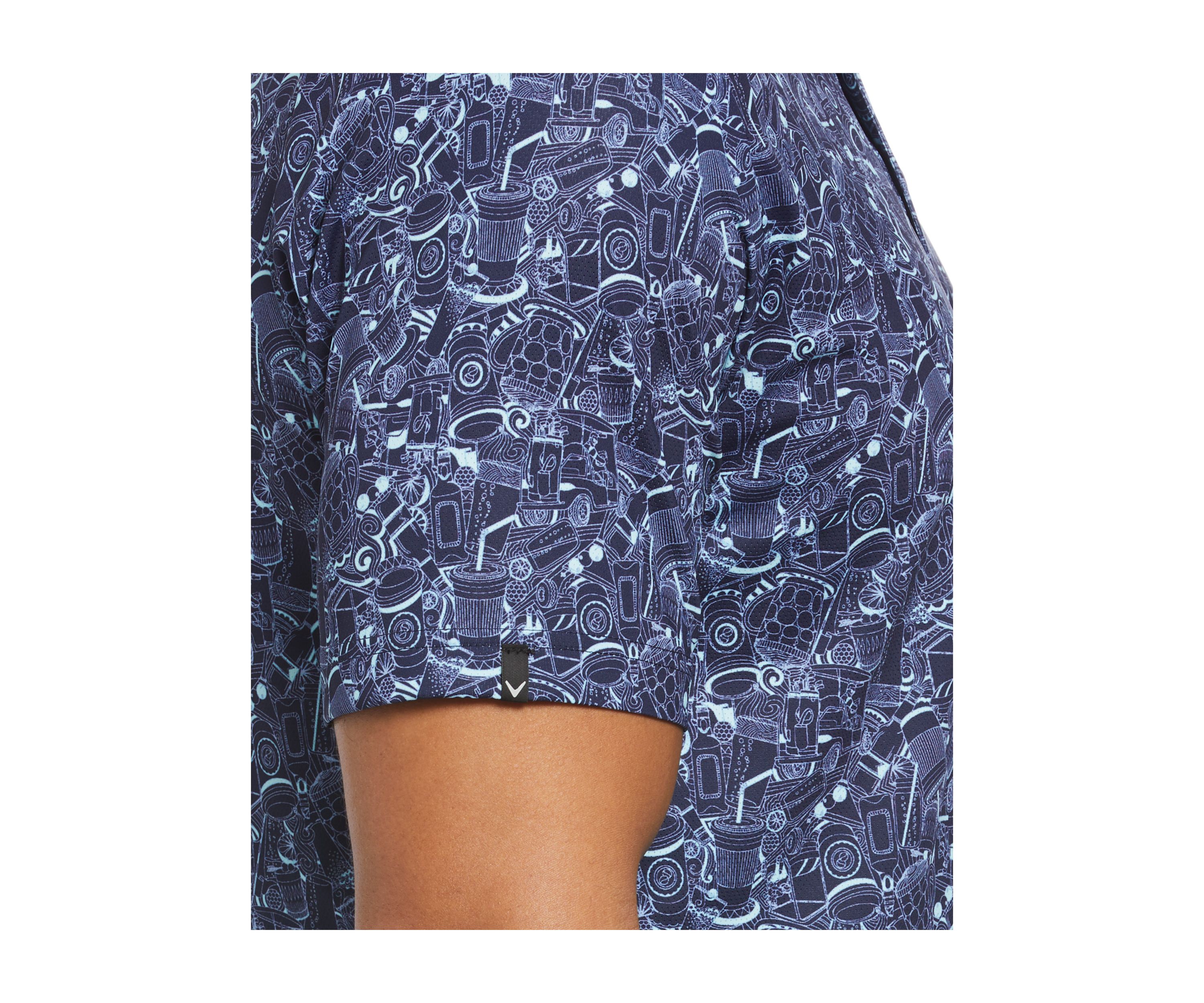 Mens Golf Cart Drink Print Shirt