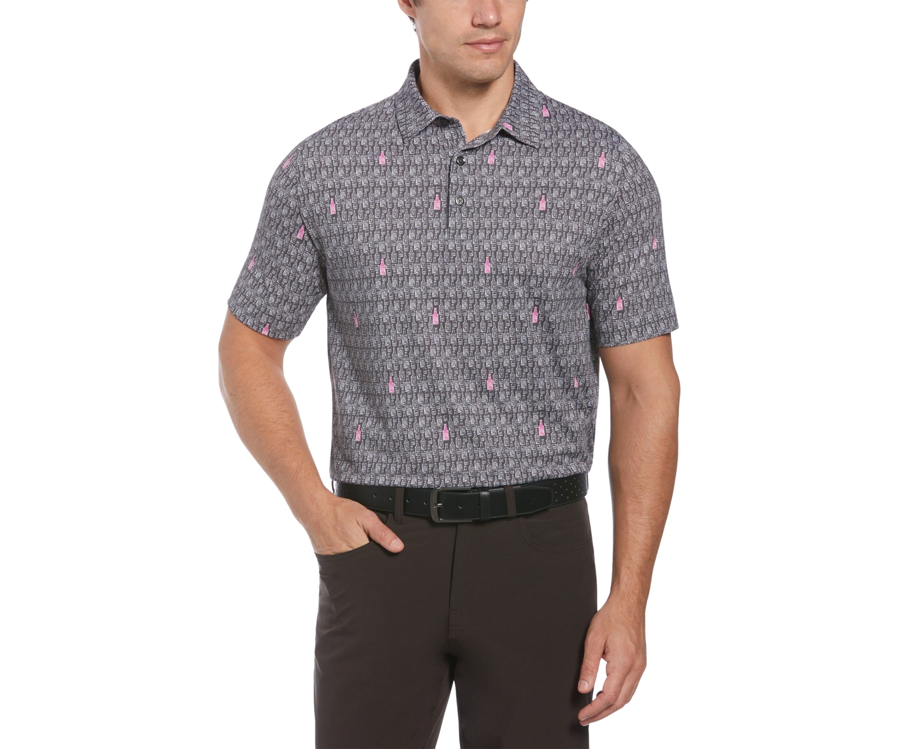 Mens Scotch Novelty Printed Golf Polo Shirt