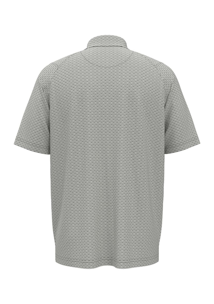 Mens Short Sleeve Allover Tee Time Print Polo Shirt