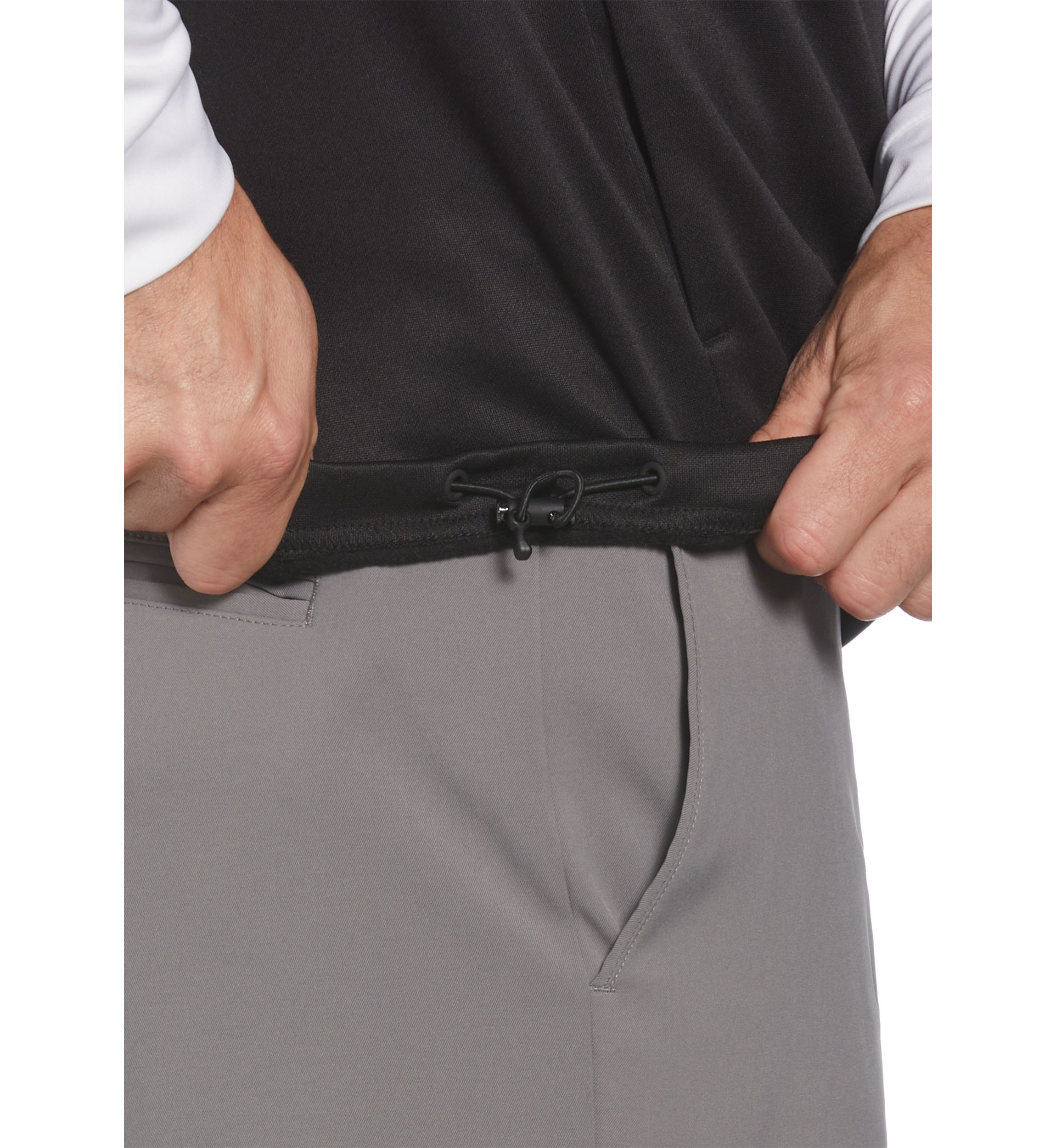 Big & Tall Full Zip Chevron Back Sleeveless Golf Vest