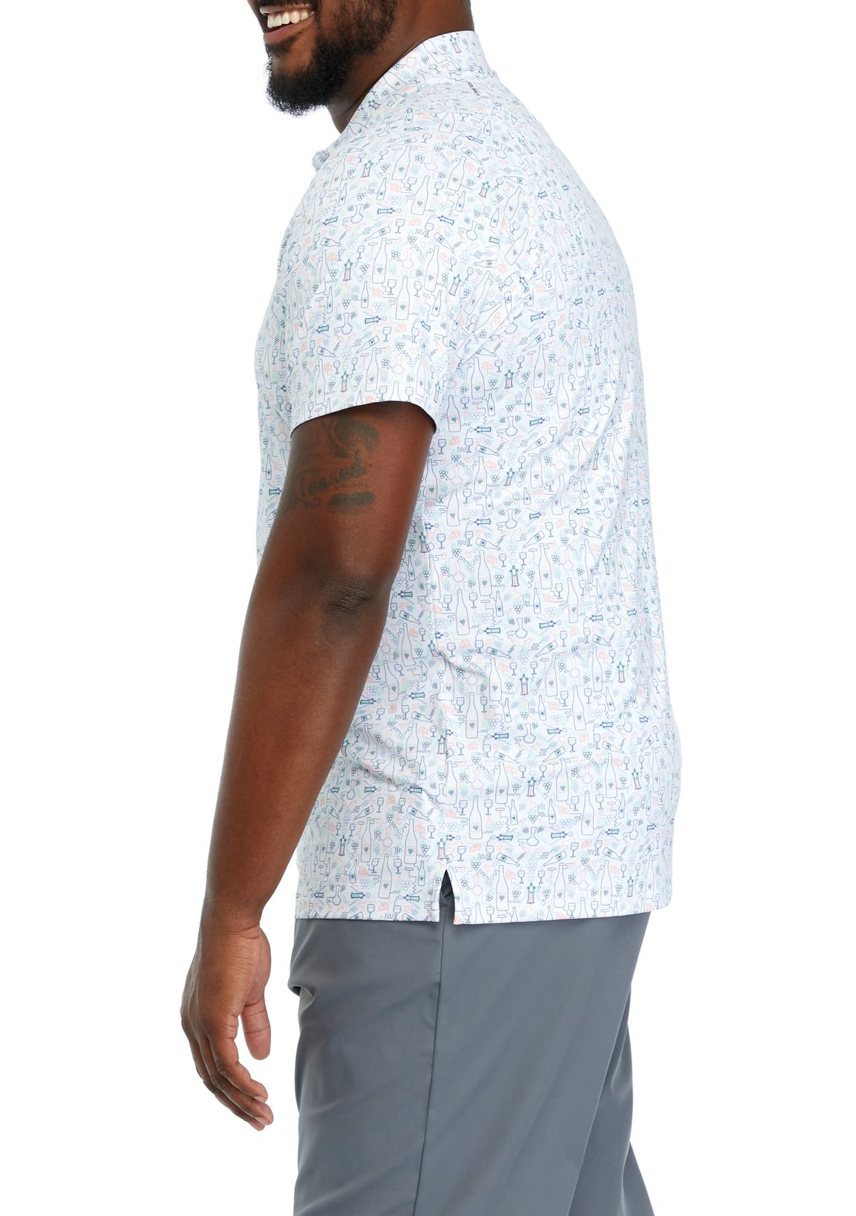 Big & Tall Printed Swing Tech™ Polo Shirt