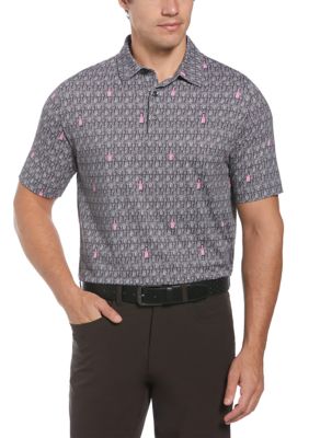 Callaway Golf Men's Big & Tall Short Sleeve Allover Scotch Print Polo Shirt, XL Tall