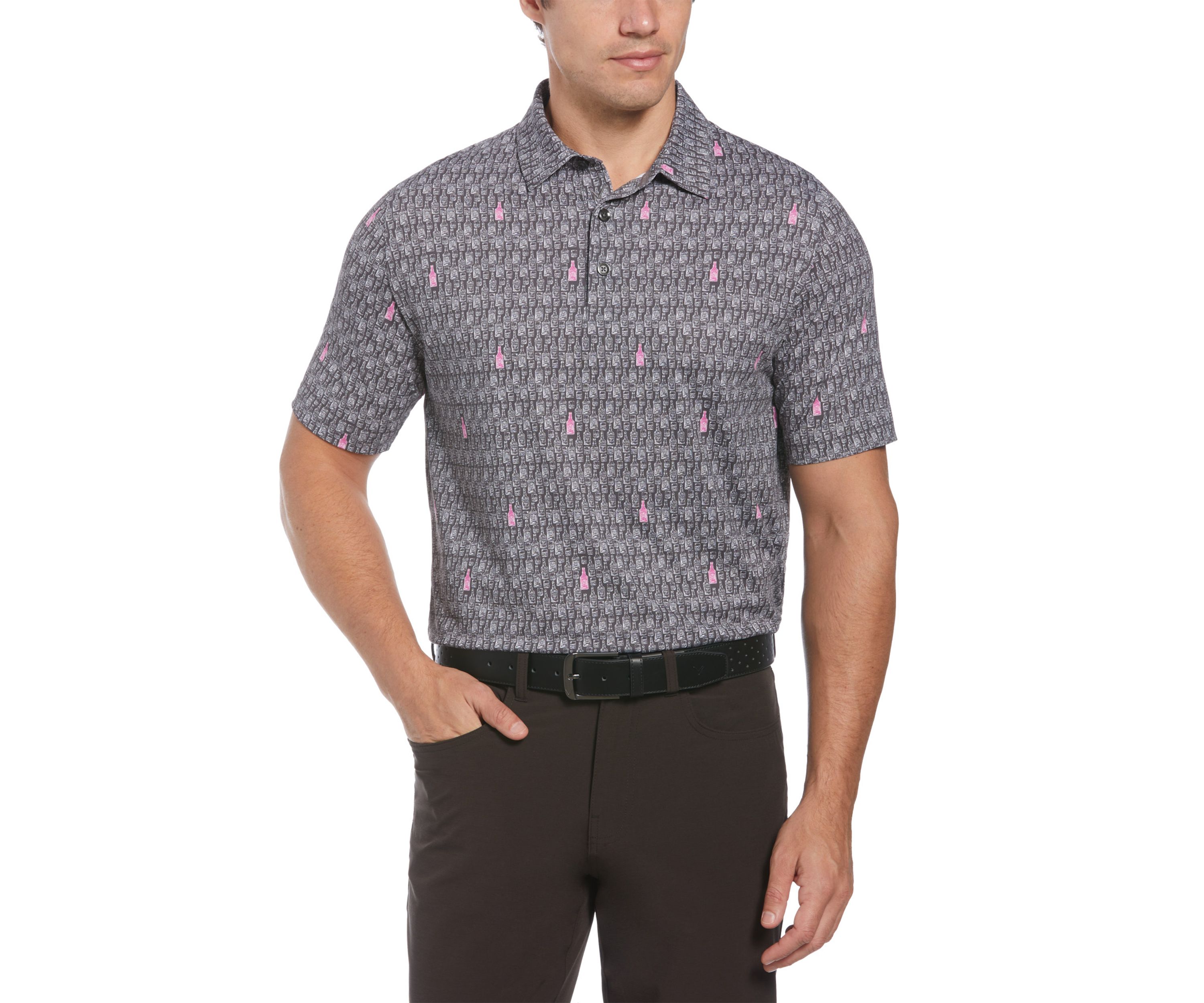 Big & Tall Short Sleeve Allover Scotch Print Polo Shirt