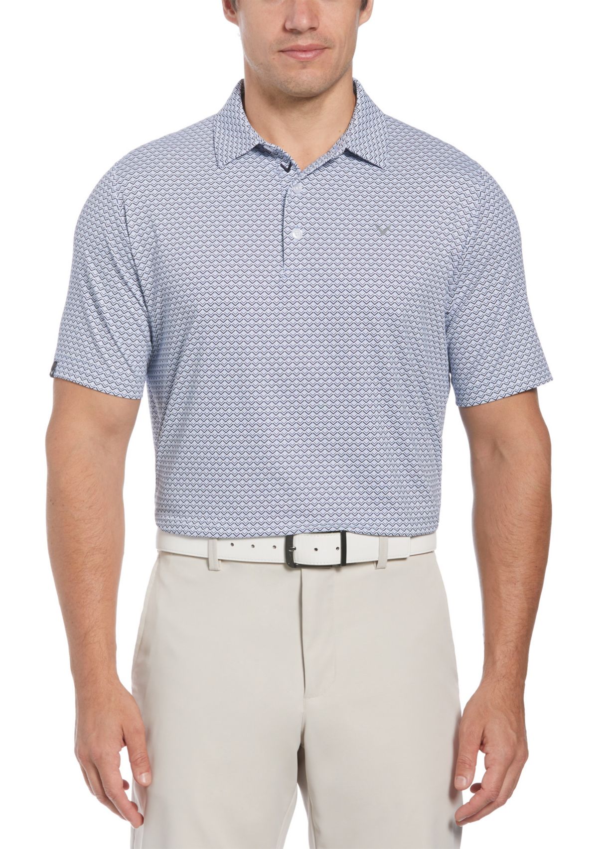 Big & Tall Gradient Chevron Printed Polo Shirt