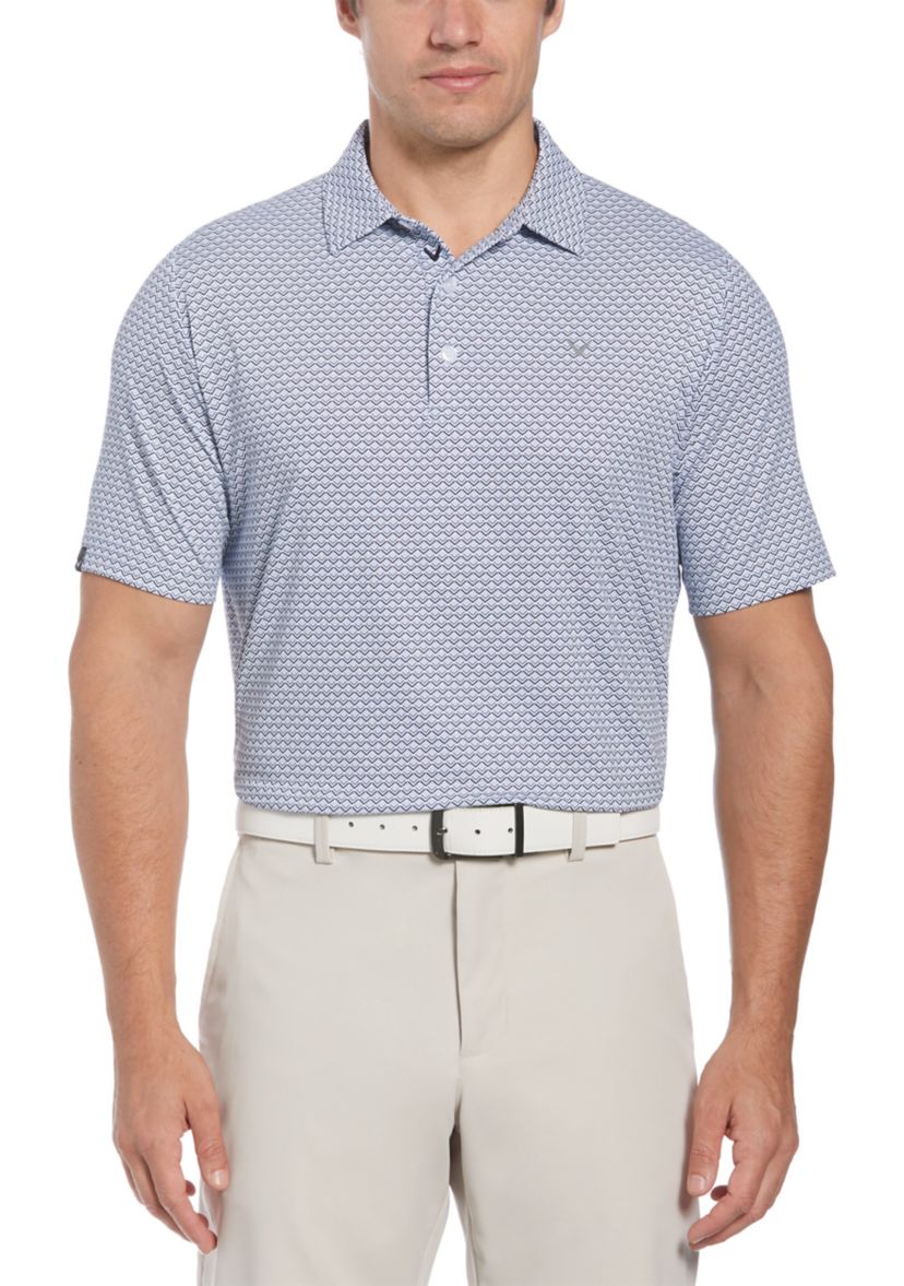 Big & Tall Gradient Chevron Printed Polo Shirt