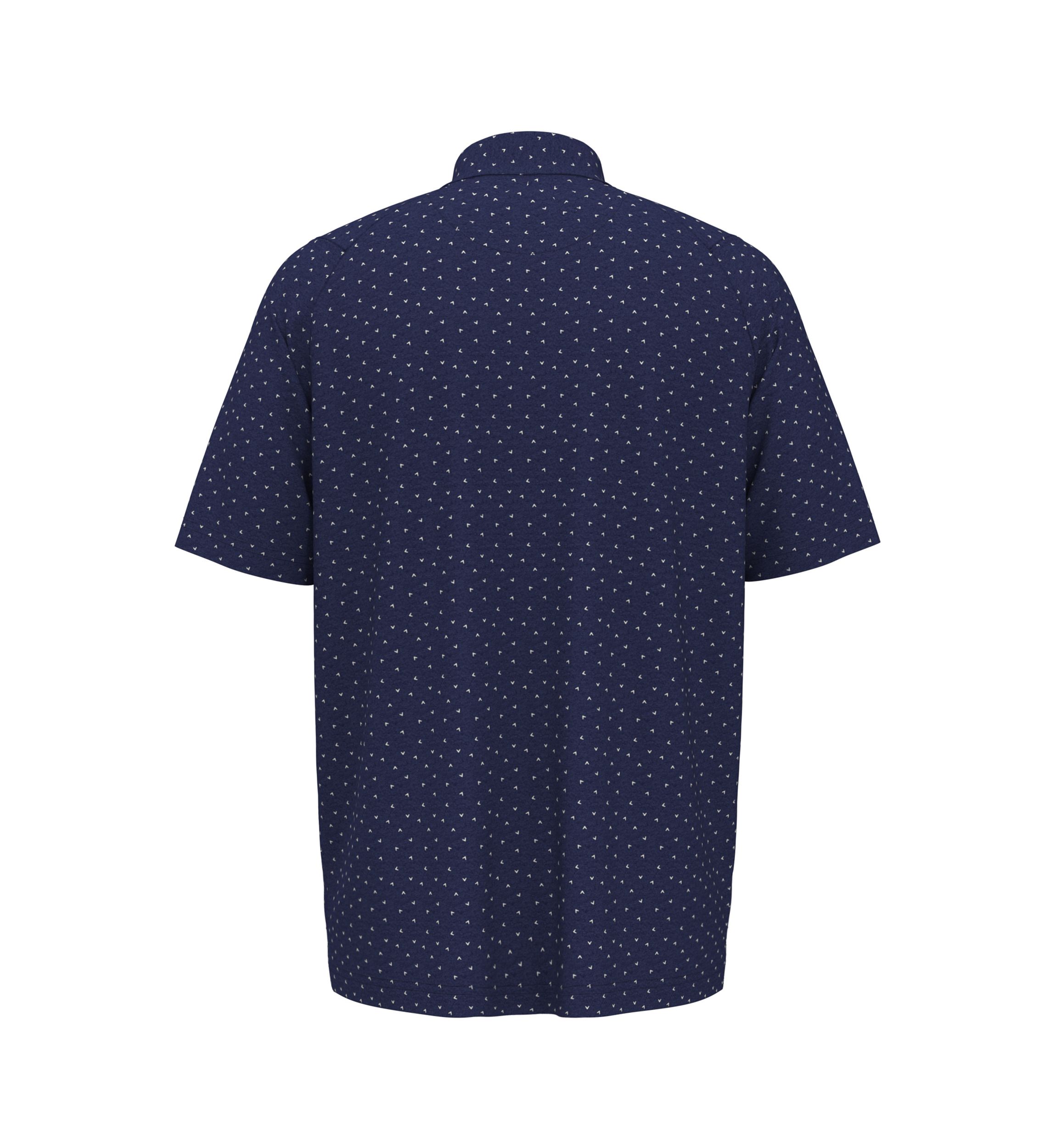 Big & Tall Short Sleeve Pro Spin Allover Chevron Print Polo Shirt