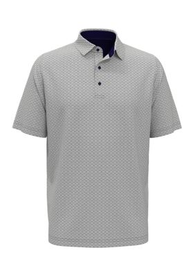 Callaway Golf Men's Big & Tall Trademark Print Short Sleeve Golf Polo Shirt, 4XL Big