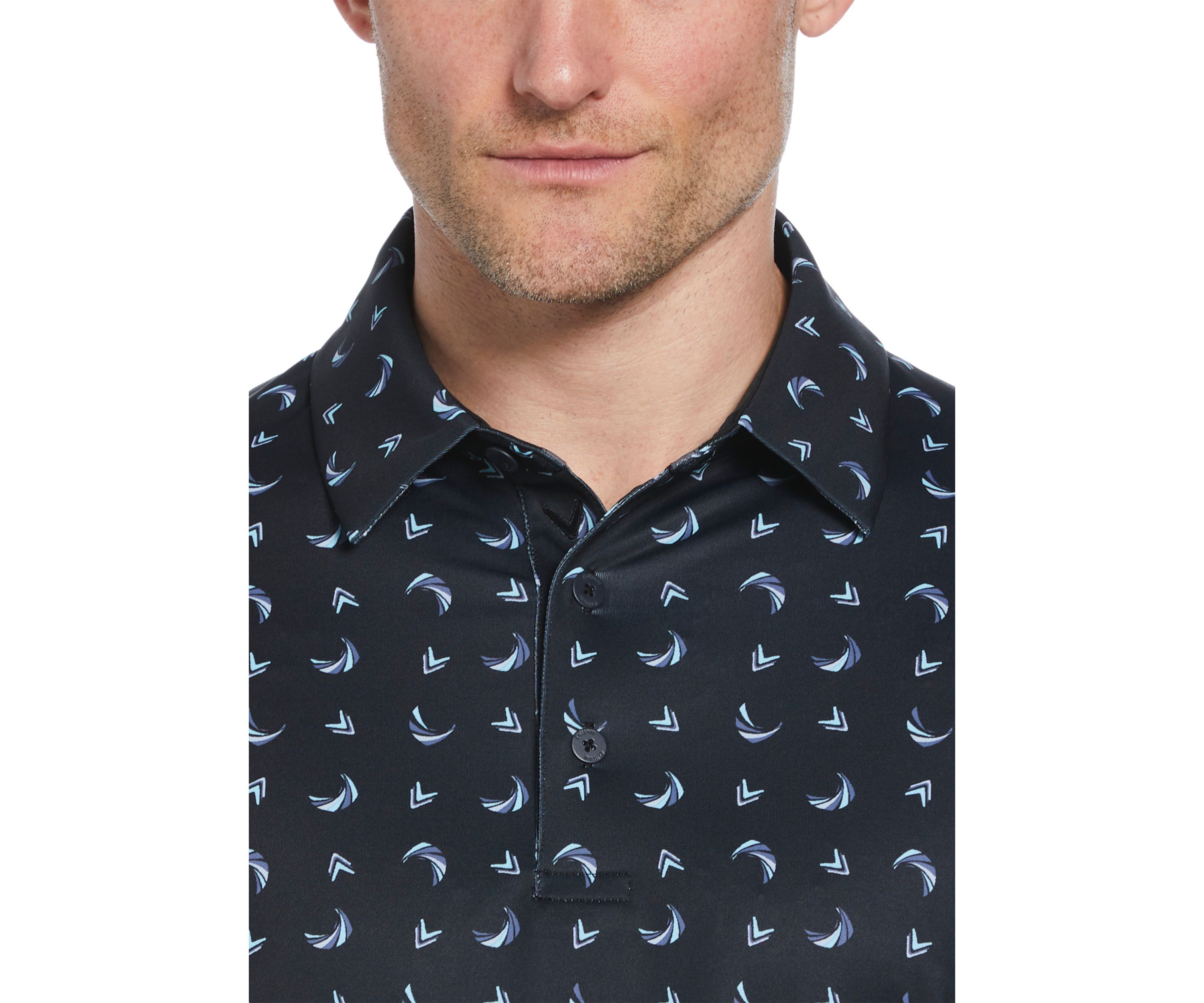 Mens Swing Tech™ Printed Golf Polo Shirt